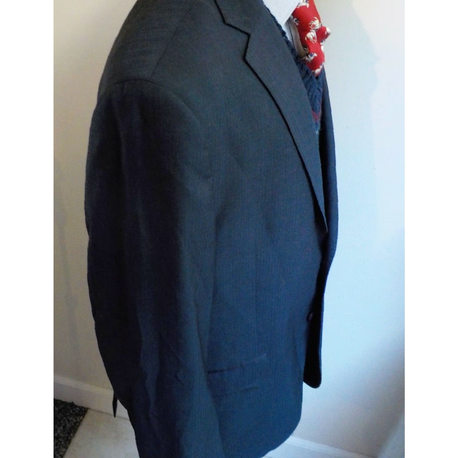 Peter Millar VINTAGE Peter Millar Blazer 2 Button Blue Tonal Stripe SZ 44R Regular Mens Jacket Size 44R - 4 Thumbnail