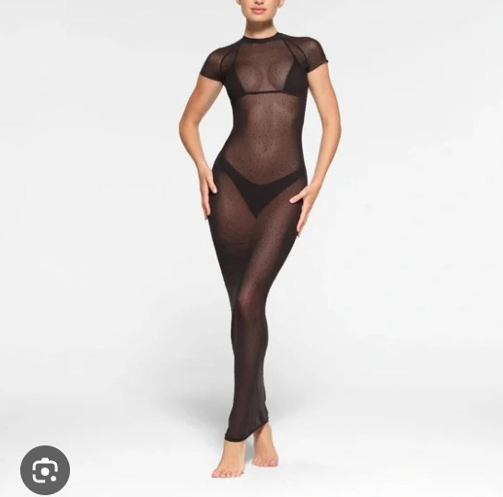 Swims NWT *RARE* SKIMS Mesh Rhinestone Swim Dress - Sz. 2X Size XXL / US 16-18 / IT 52-54 - 1 Thumbnail
