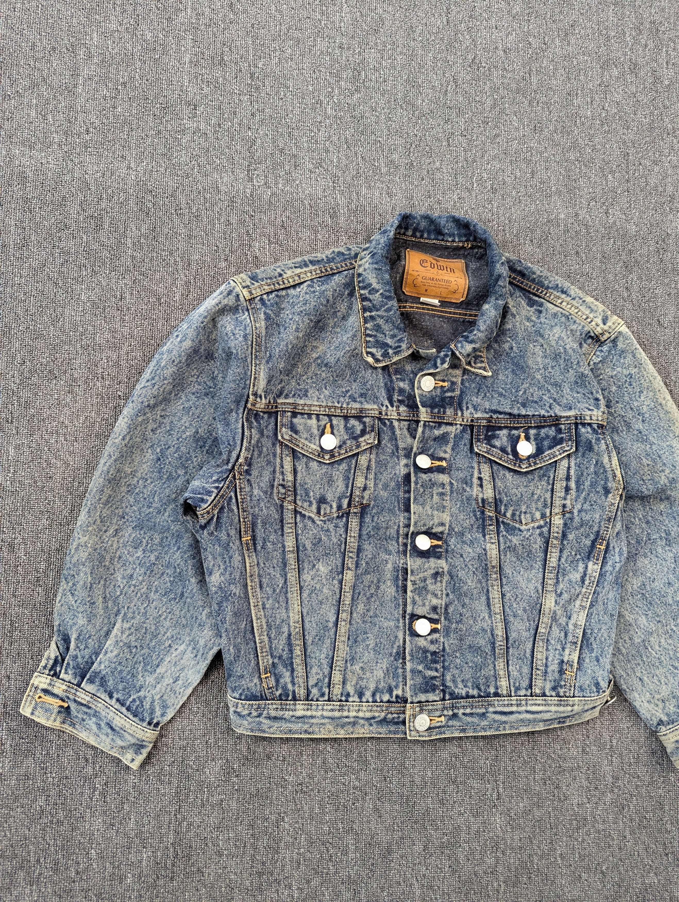 Edwin Vintage Edwin Acid Wash Denim Jacket Size US S / EU 44-46 / 1 - 3 Thumbnail