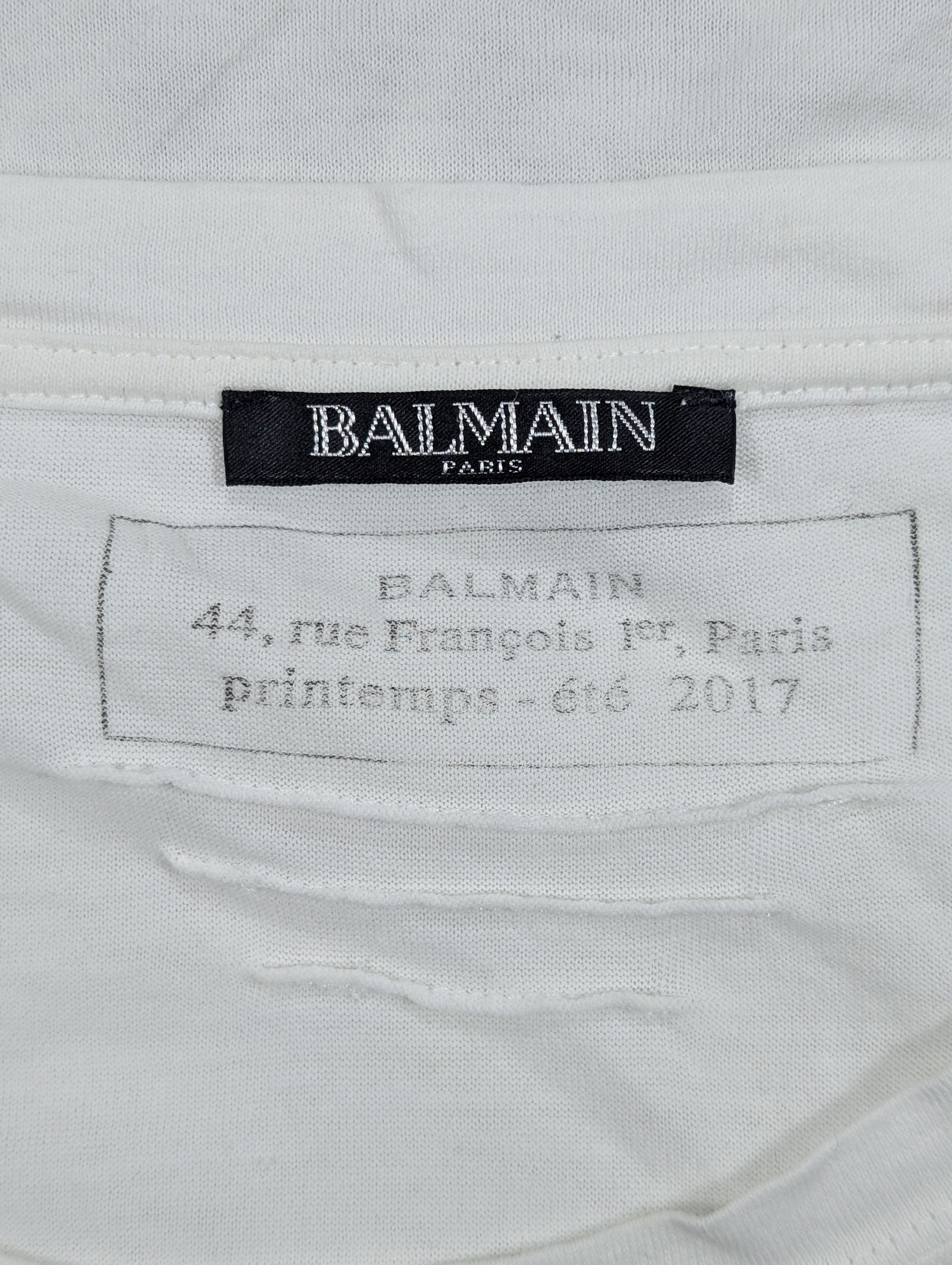 Balmain Balmain 2017 Totem White T Shirt Size US M / EU 48-50 / 2 - 4 Thumbnail