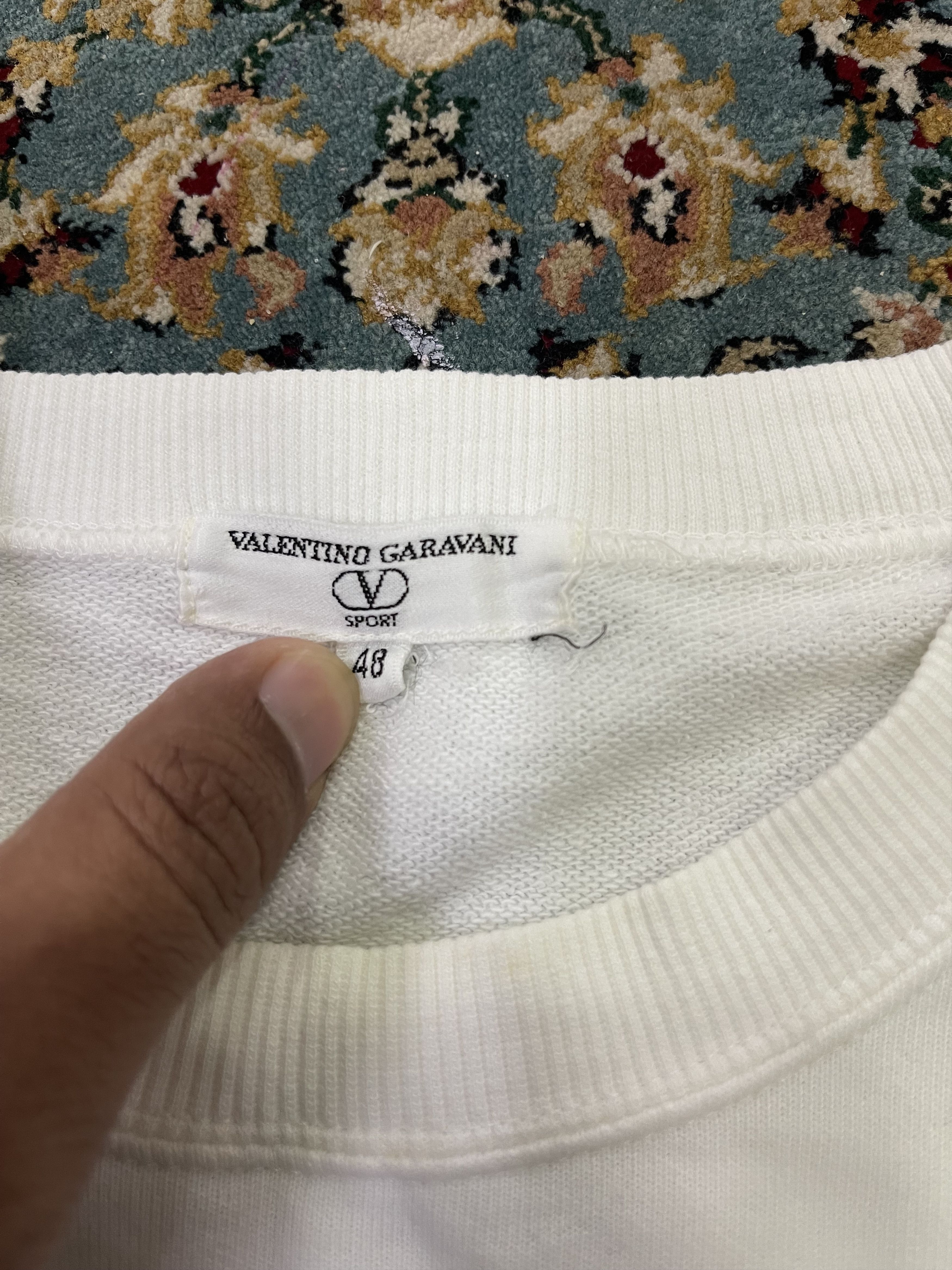 Valentino Vtg Valentino Garavani Sports White Jumper Pullover Size US M / EU 48-50 / 2 - 4 Thumbnail