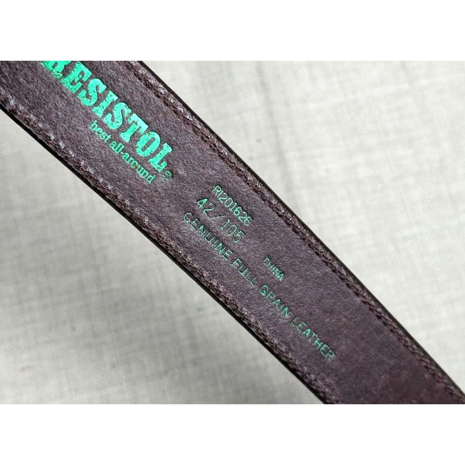Vintage VINTAGE Resistol belt Tooled brown cowhide leather Western Belt 42 Men Belt Buckle 1-1/2" width Size 42 - 4 Thumbnail