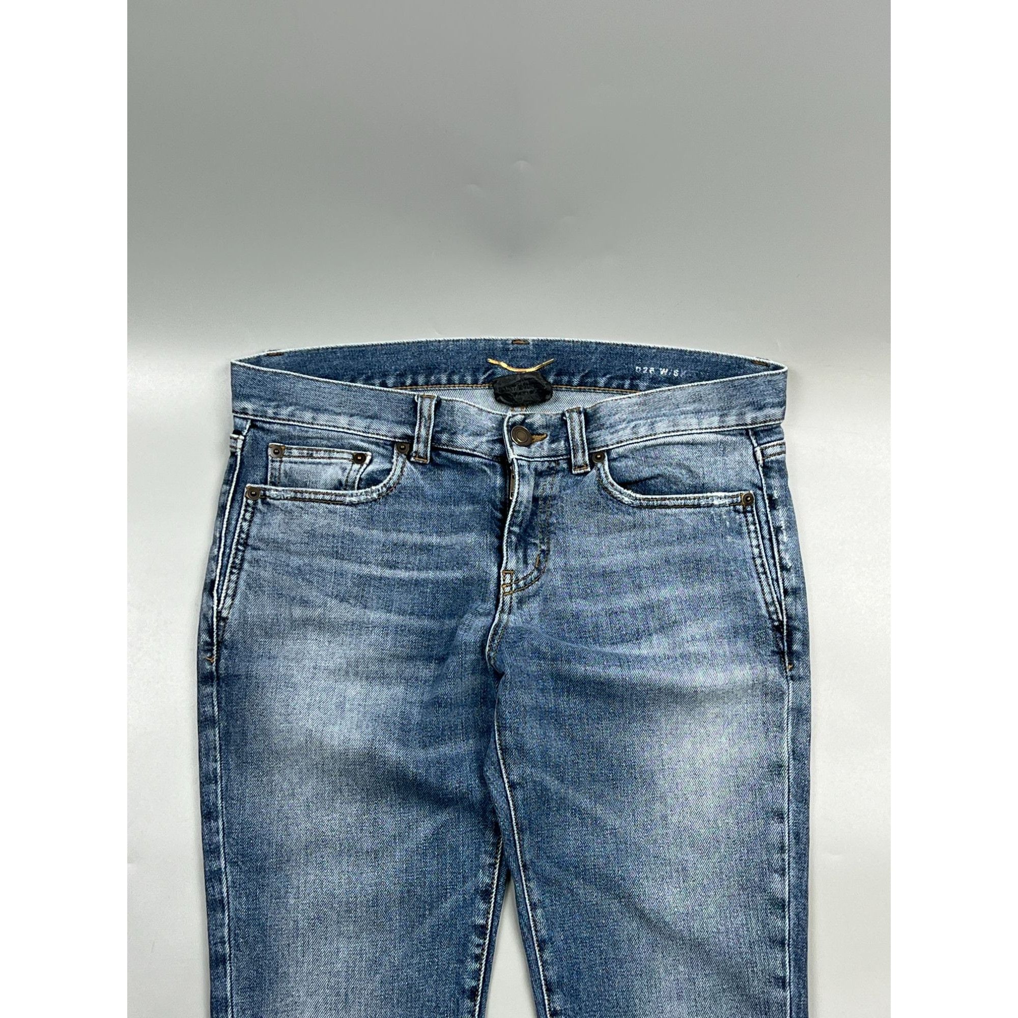 Hedi Slimane × Saint Laurent Paris Saint Laurent D26 By Hedi Slimane Denim Jeans Pants (Y0798) Size 27" / US 4 / IT 40 - 3 Thumbnail