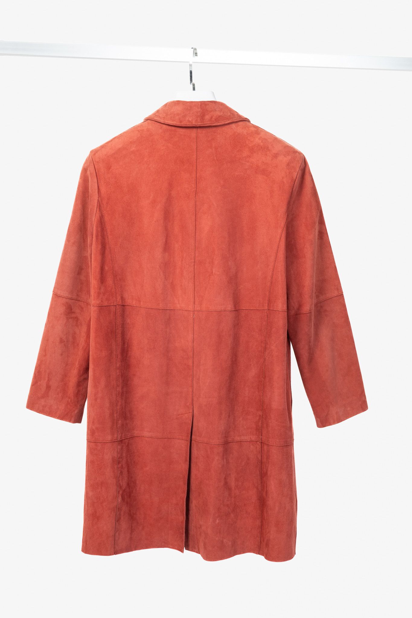 Weekend Max Mara Weekend Max Mara Virtus Red Suede Panelled Coat Size M / US 6-8 / IT 42-44 - 2 Thumbnail