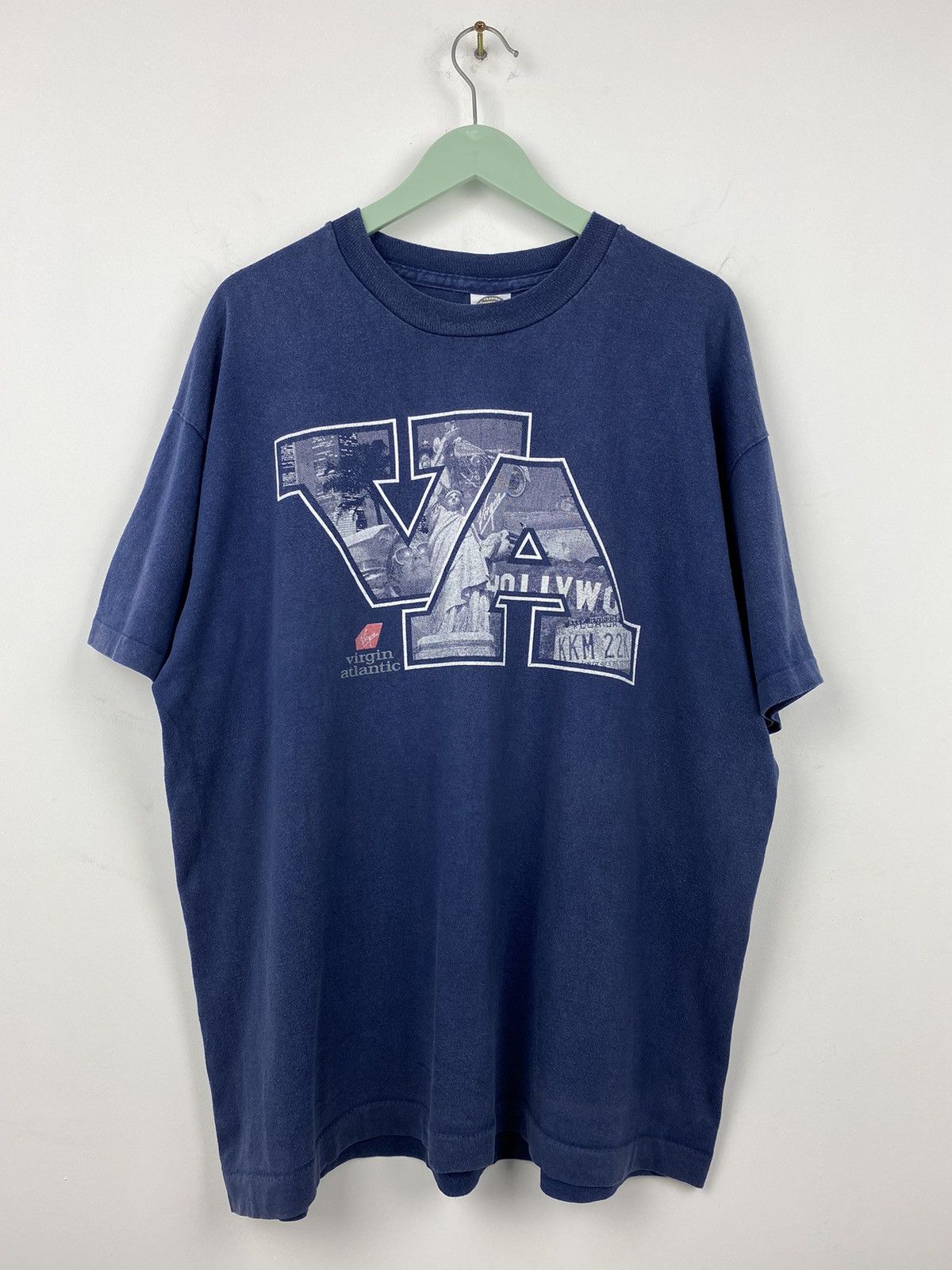 Band Tees Vintage 90s Fly Virgin Atlantic Princess Diana T Shirt Tee Size US XL / EU 56 / 4 - 1 Thumbnail