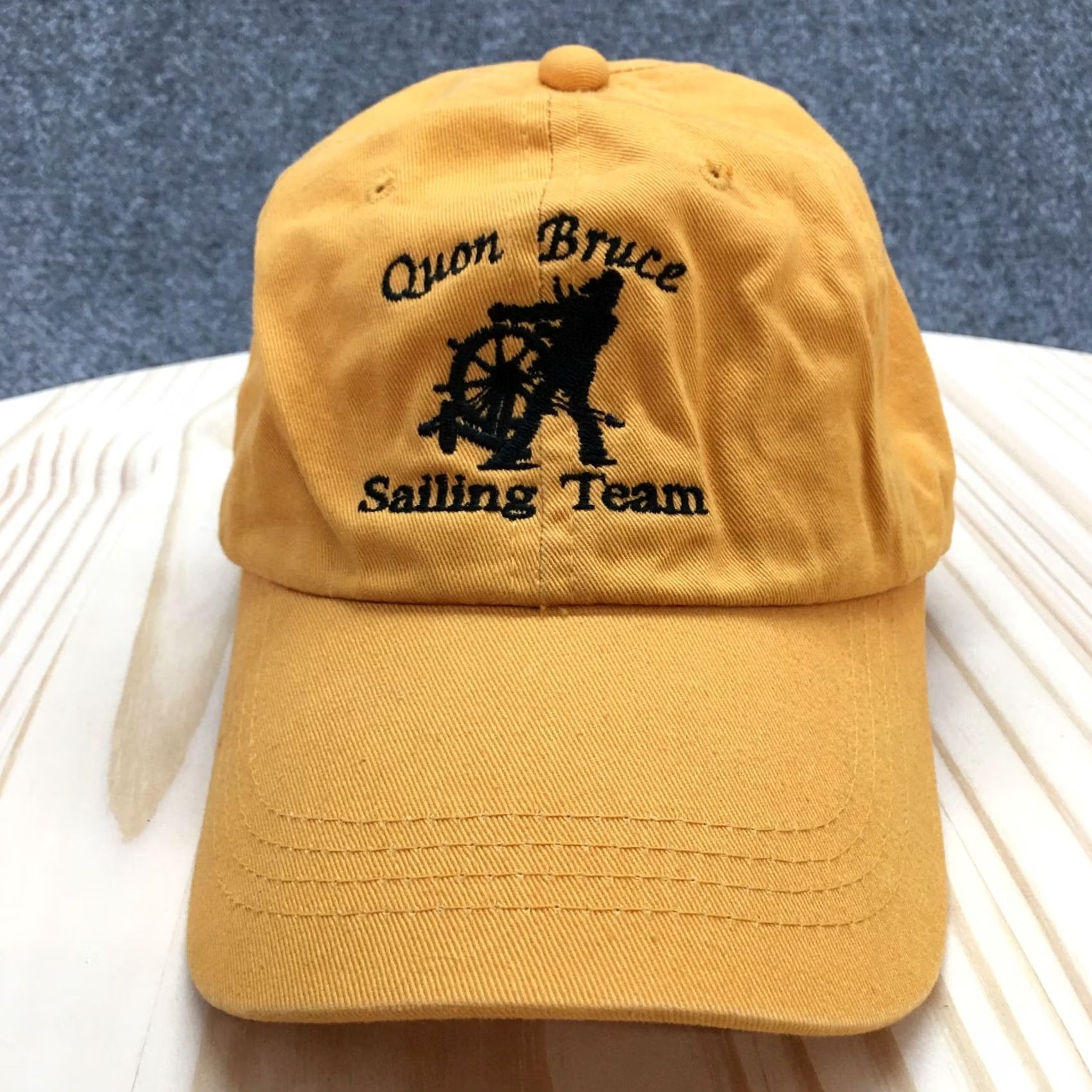 Logo 7 Baseball Cap Quon Bruce Sailing Team Gold OS Adjustable Embroidered Logo Mens Size ONE SIZE - 2 Thumbnail