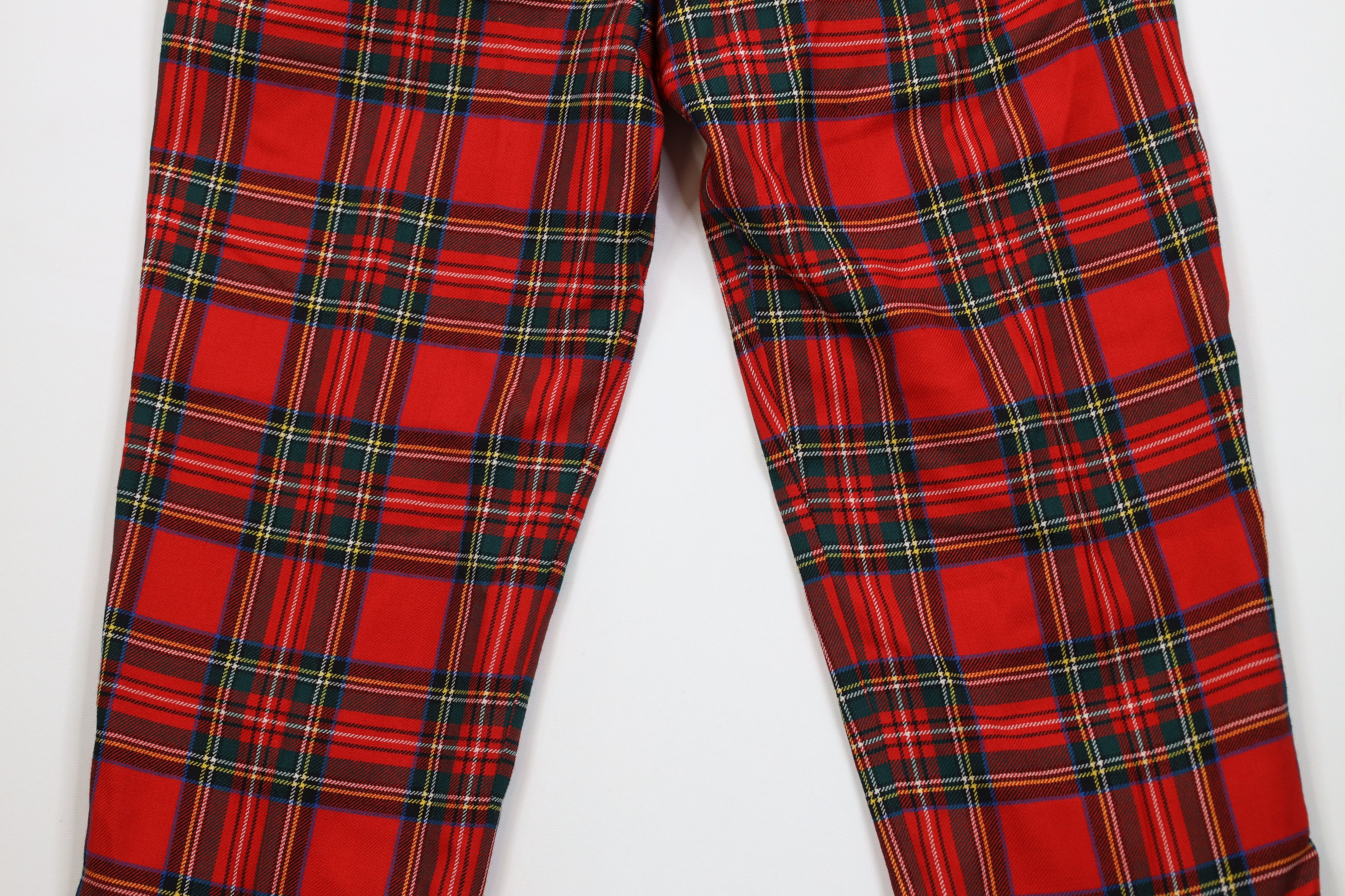 Vintage Vintage 90s Streetwear Tapered Leg Chino Pants Red Plaid Size 28" / US 6 / IT 42 - 3 Thumbnail
