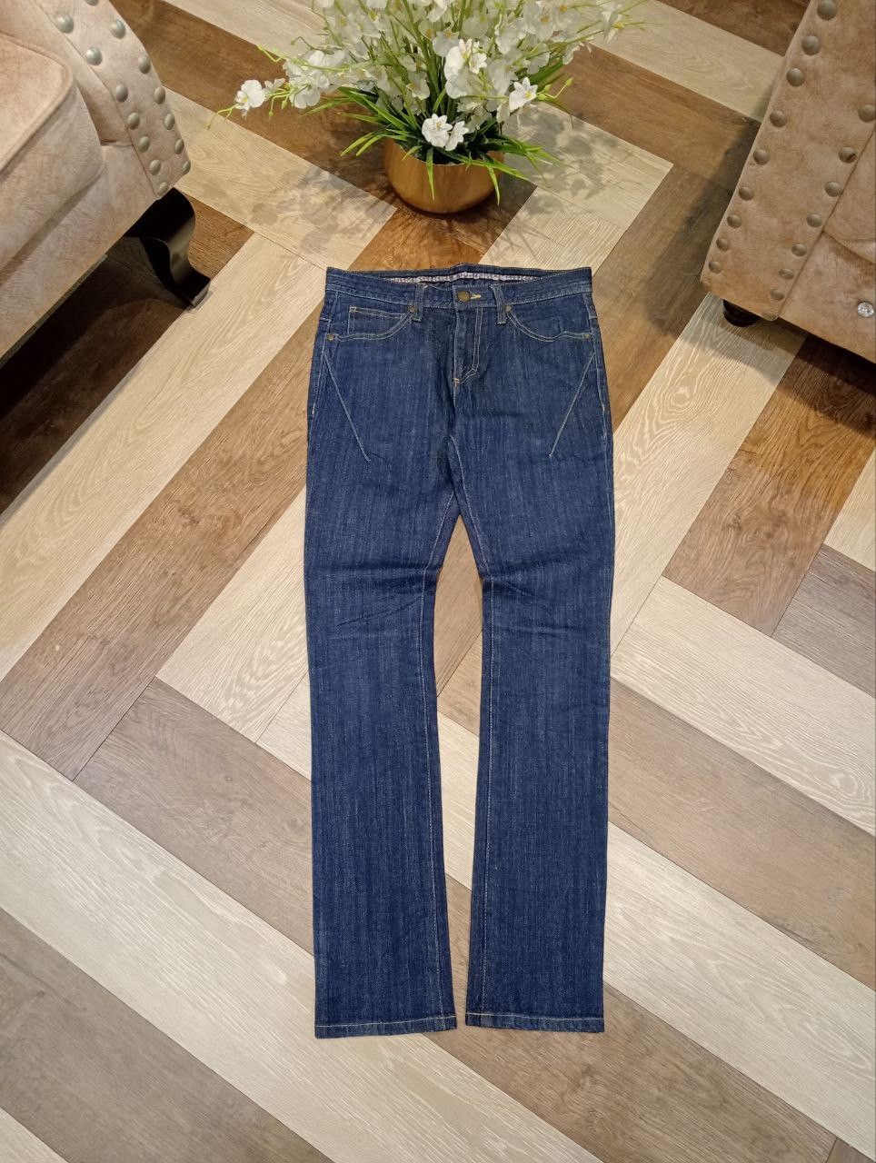 Number (N)ine NUMBER NINE JAPAN INDIGO STRETCH DENIM PANTS Size US 30 / EU 46 - 1 Thumbnail