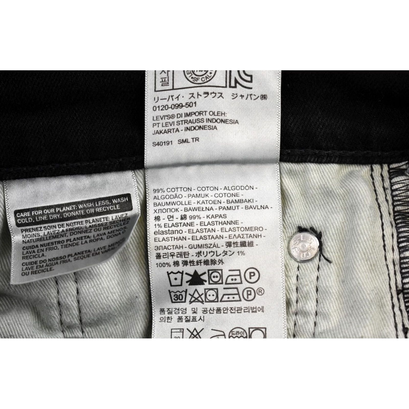 Vintage LEVI STRAUSS & CO. Mens Jeans 512 Slim Tapered Fit Black W33/~L31 Zip Fly Size US 33 - 7 Thumbnail
