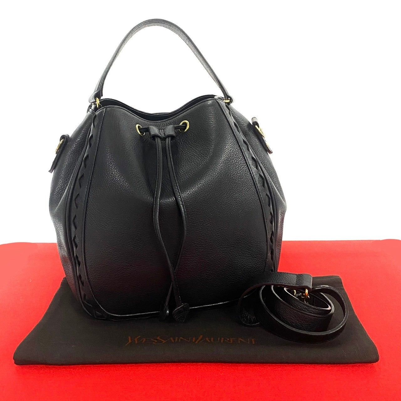 Yves Saint Laurent Yves Saint Laurent Shoulder Bag Black Leather Size ONE SIZE - 1 Thumbnail