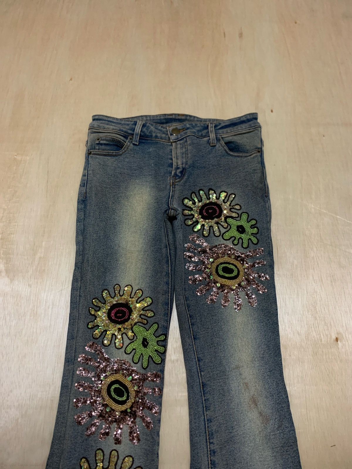 20471120 × Japanese Brand × Vintage Vintage Flare Gothic Jeans Bootcut Size 28" / US 6 / IT 42 - 2 Thumbnail