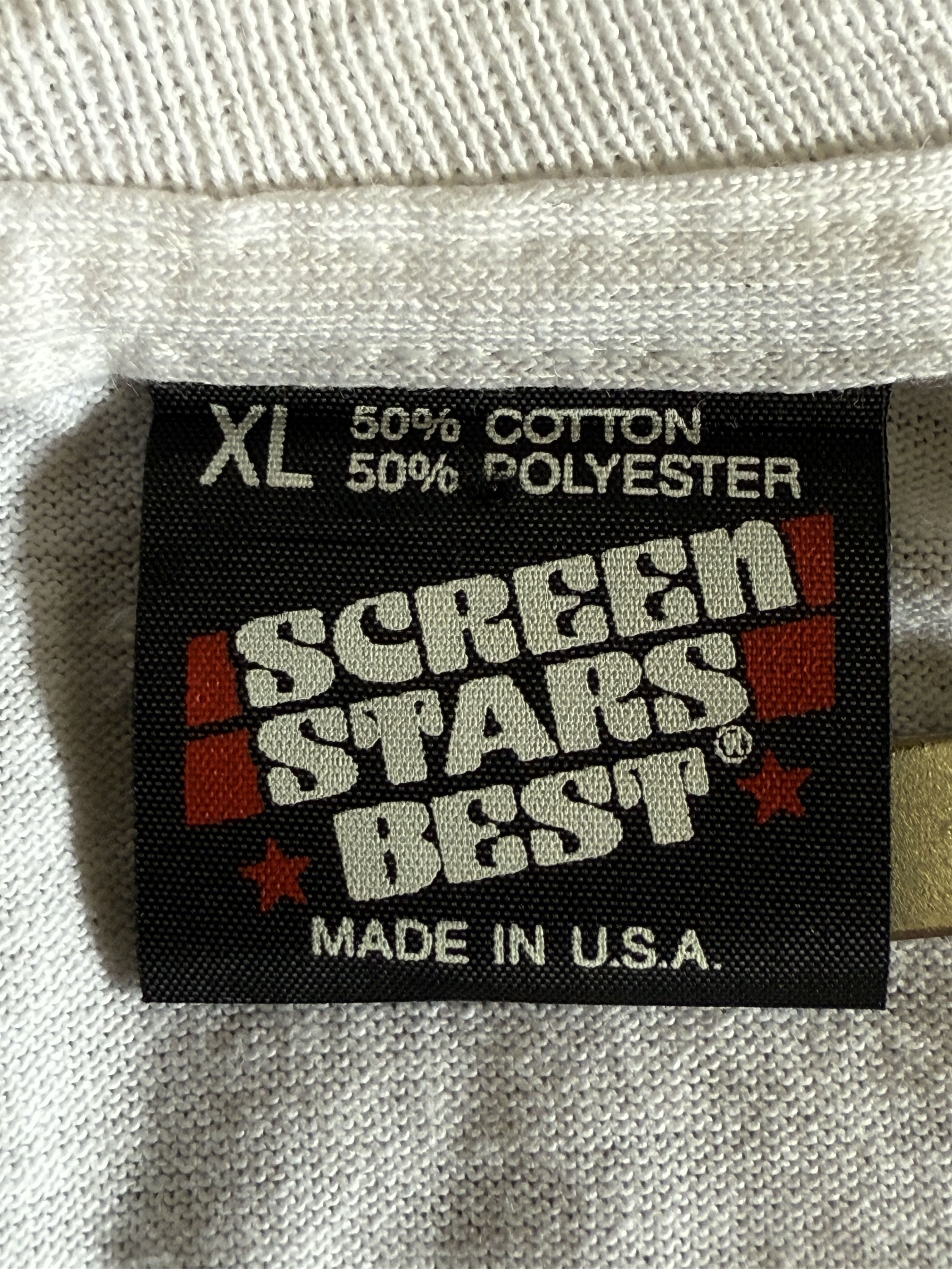 Fruit Of The Loom Vintage 1987 Airwaves LED Duck Tee Screen Stars USA Size US XL / EU 56 / 4 - 5 Thumbnail