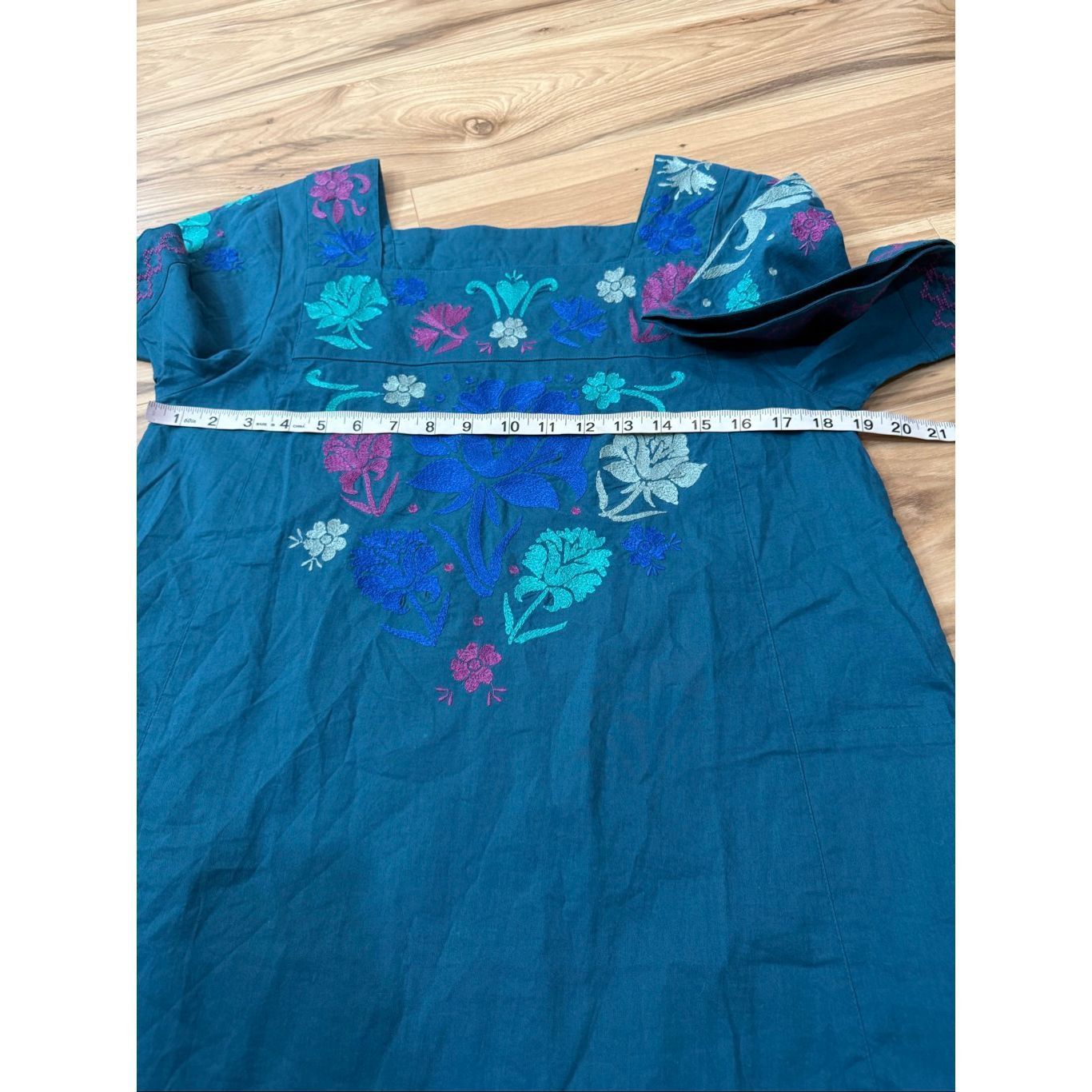 Guru Gudrun Sjoden embroidered tunic mini dress pockets size Smal Size S / US 4 / IT 40 - 8 Thumbnail