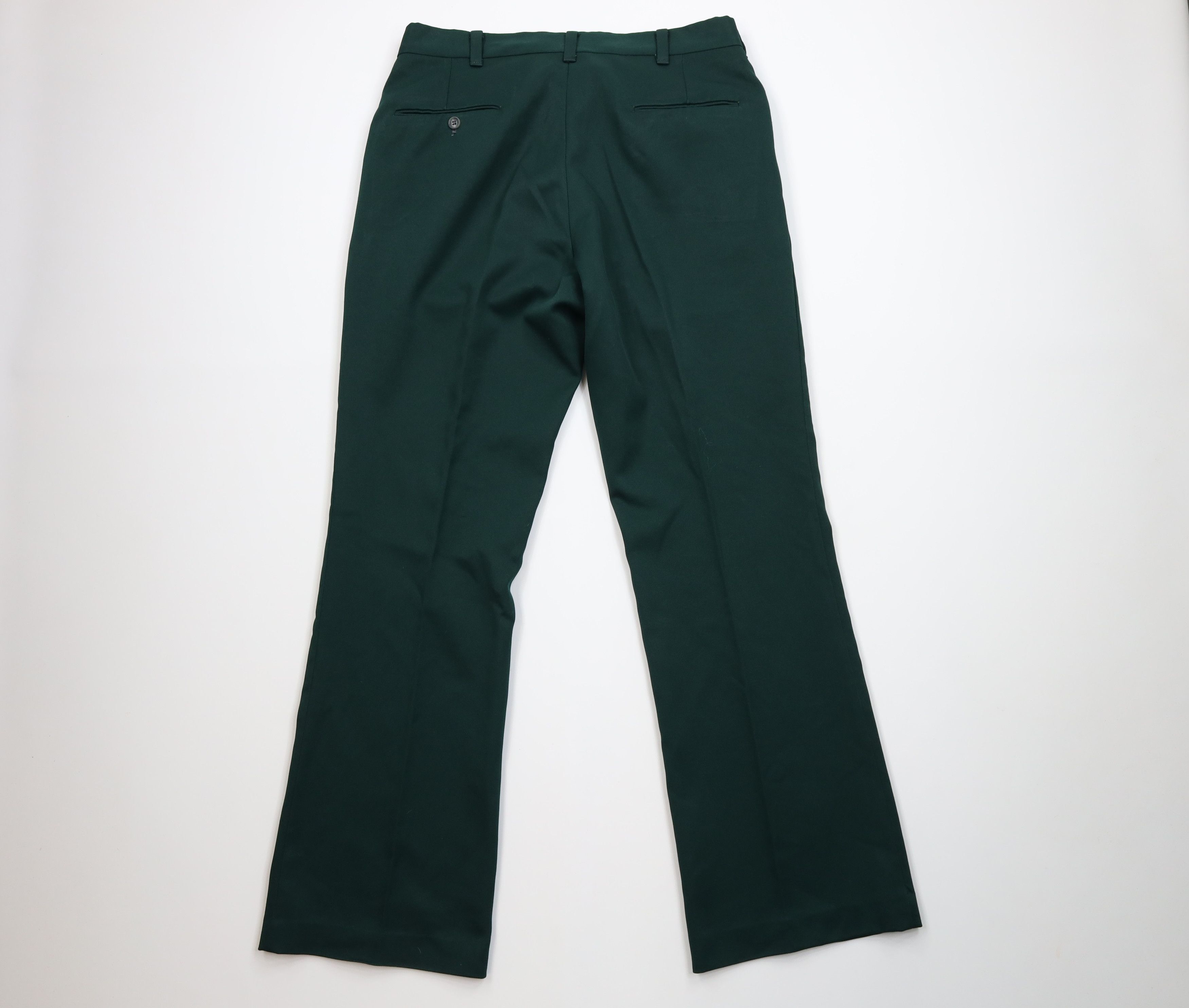 Vintage Vintage 70s Streetwear Flared Wide Leg Chino Pants Green USA Size US 34 / EU 50 - 9 Thumbnail