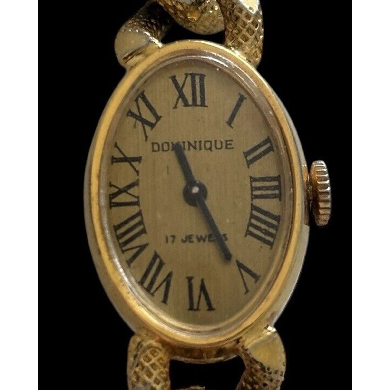 Other PAUL DOMINIQUE 17 Jewels Wind-up Gold Chain Watch Working Size ONE SIZE - 3 Thumbnail