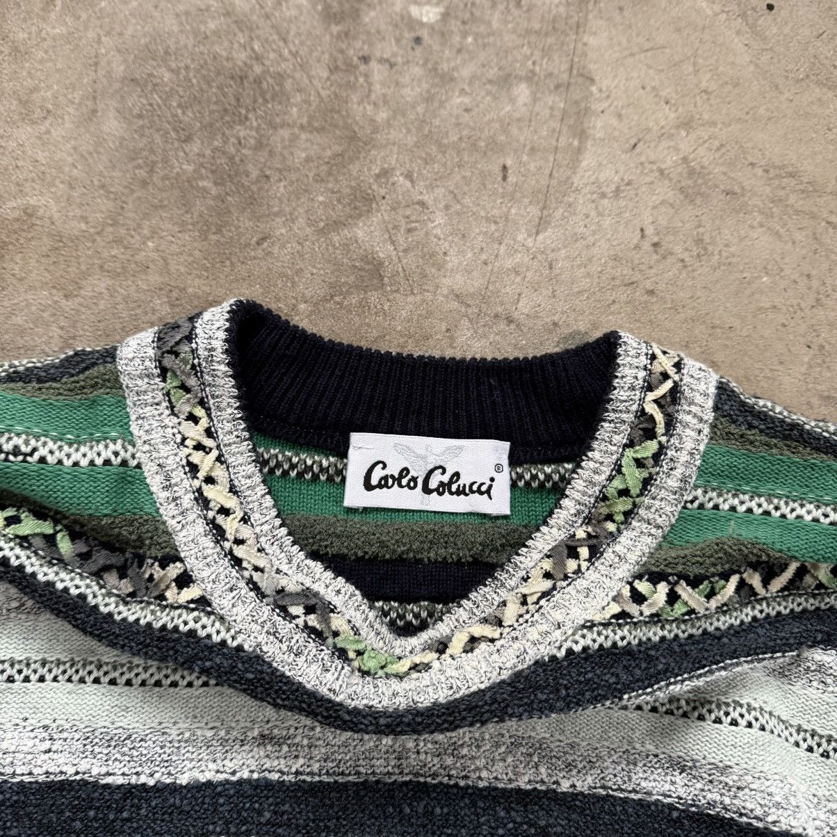 Carlo Colucci Carlo Colucci Knit Hand Made Striped Sweater Size US XL / EU 56 / 4 - 4 Thumbnail