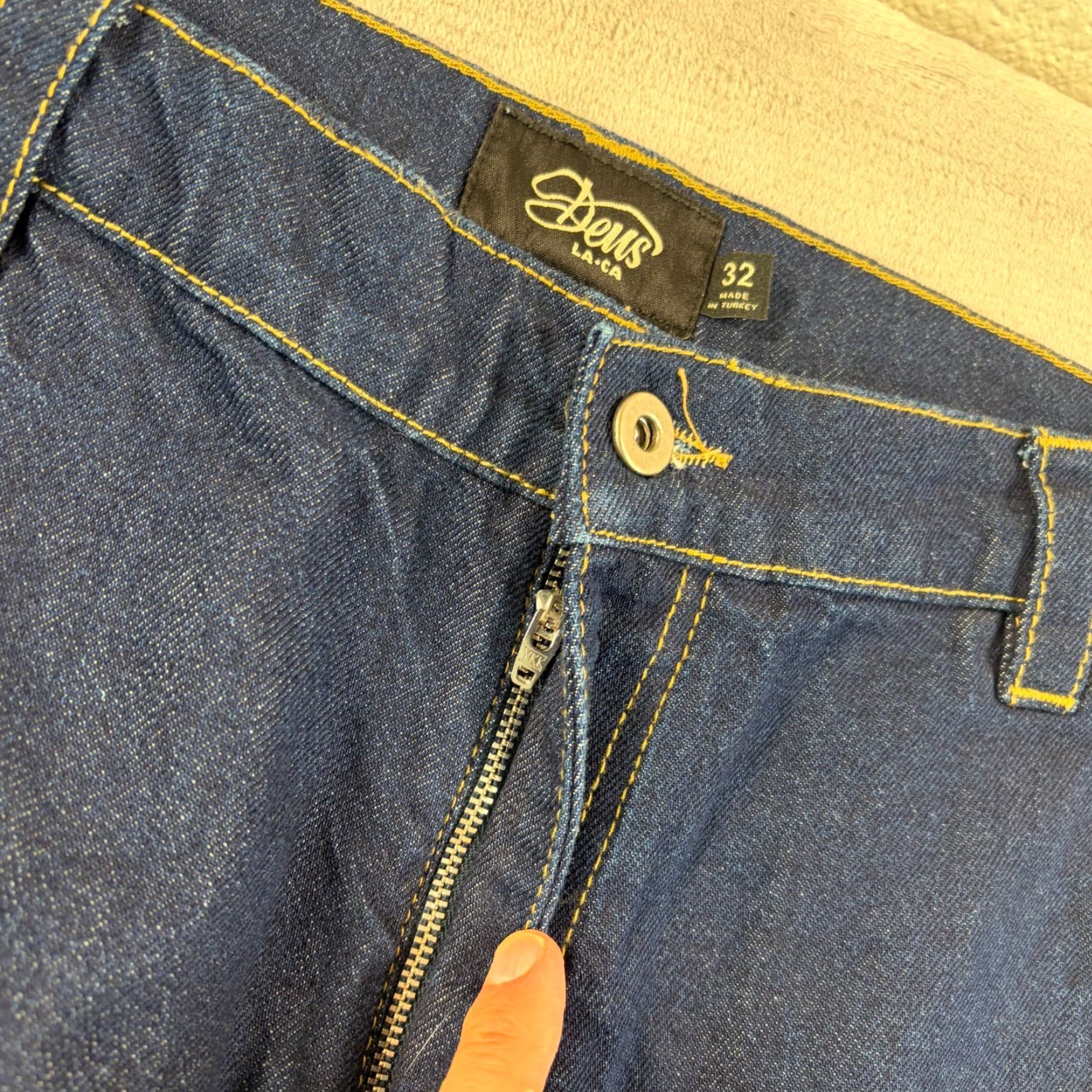 Deus Ex Machina Deus Ex Machina Jeans Blue 32x30.5 Relaxed Baggy Straight Logo Pocket Zip Button Denim Shirt? Size US 32 / EU 48 - 3 Thumbnail