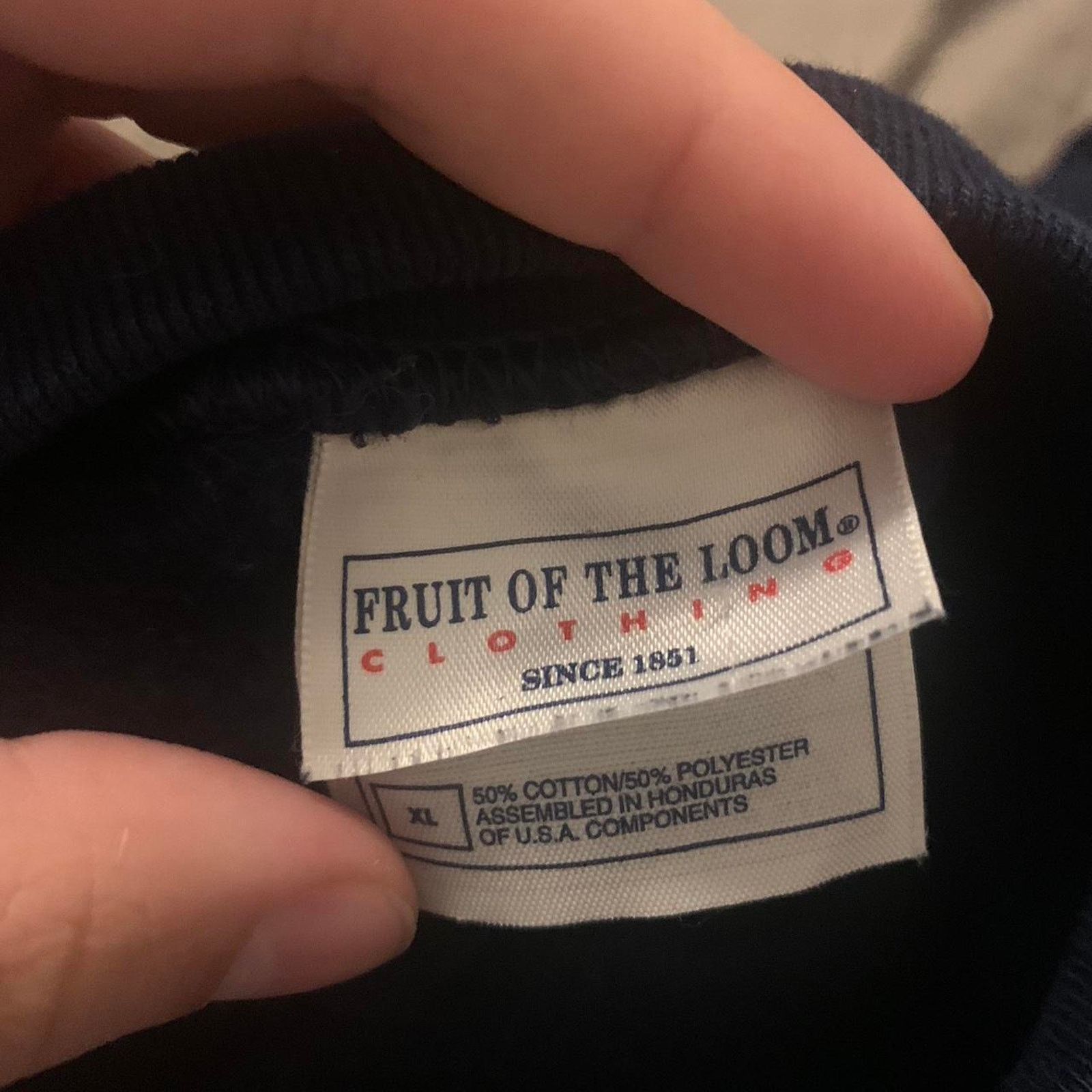 Fruit Of The Loom × Vintage Vintage Fruit of The Loom Blank Boxy 90s Crewneck Size US XL / EU 56 / 4 - 4 Thumbnail
