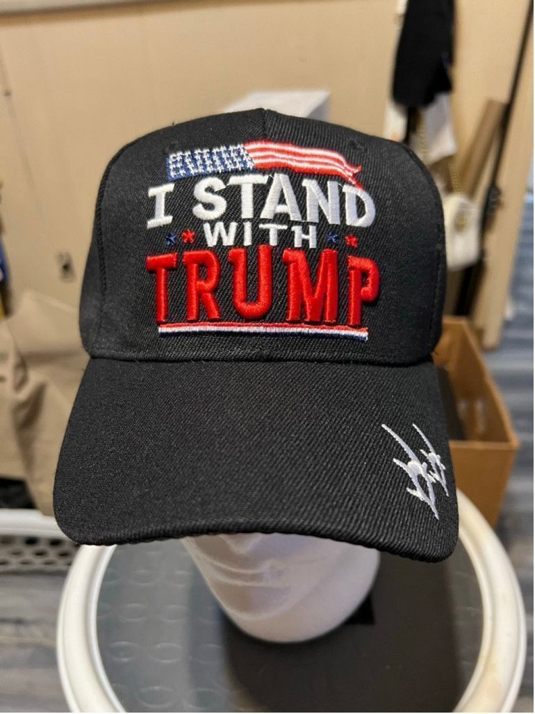 The Unbranded Brand Men's Unbranded Black Red White I Stand With Trump Hat Size ONE SIZE - 1 Thumbnail