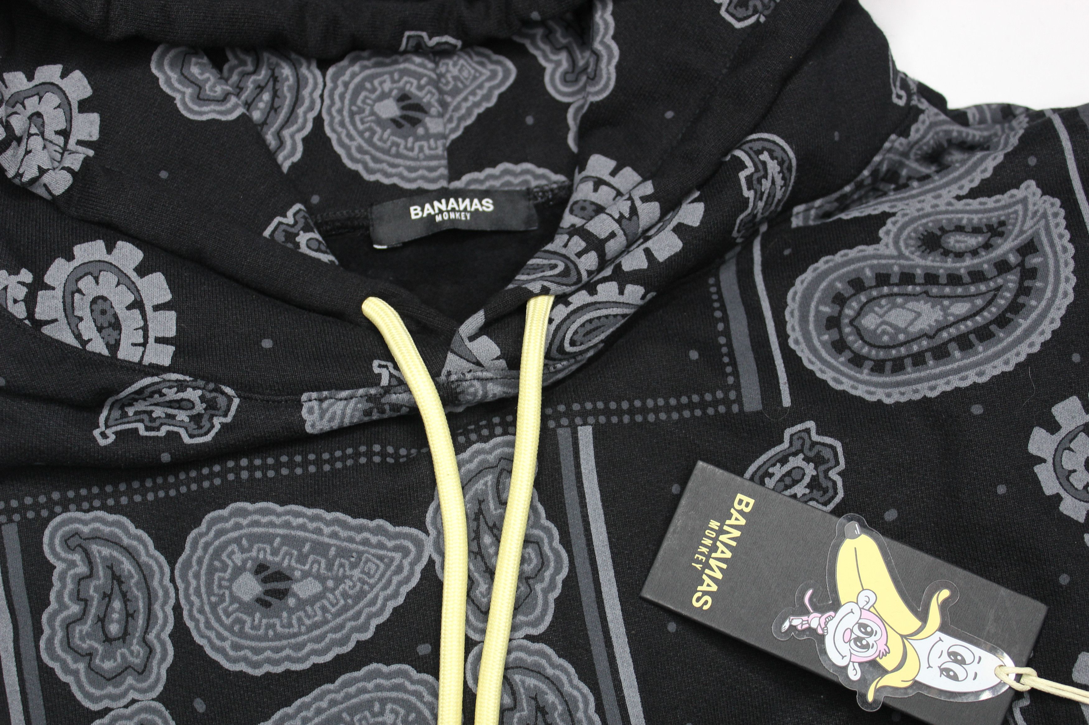 Other Bananas Monkey Black Paisley Hoodie Size US XL / EU 56 / 4 - 3 Thumbnail