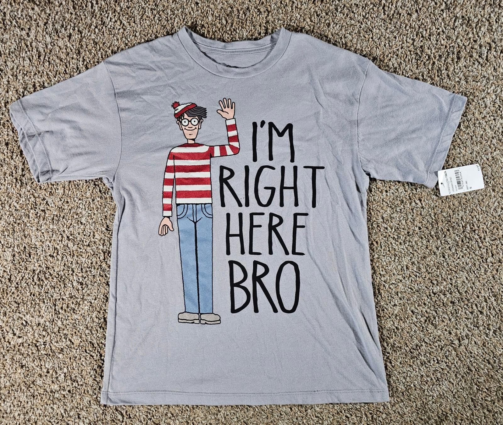 Mad Engine Where's Waldo I'm Right Here Bro NWT Medium Tshirt Size US M / EU 48-50 / 2 - 1 Thumbnail