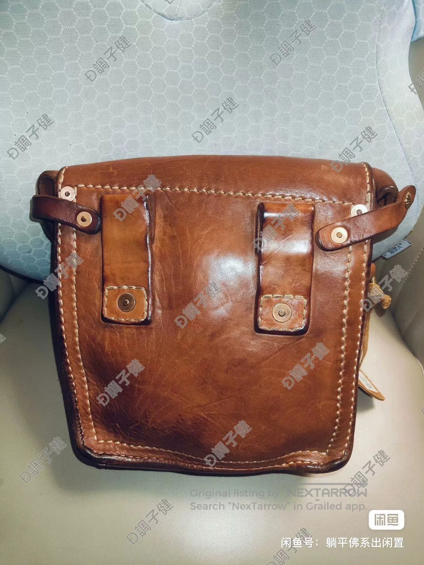 Other Handcrafted Horse Leather French Schoolbag. Size ONE SIZE - 6 Thumbnail
