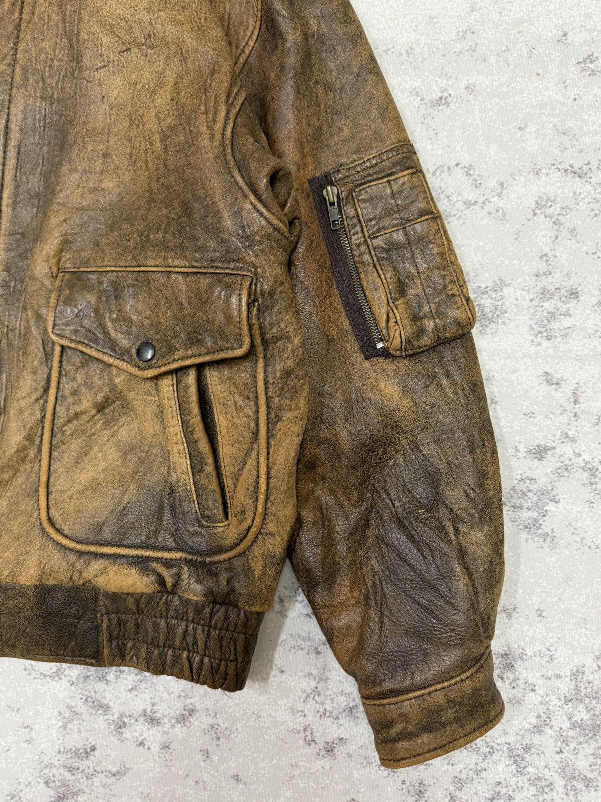 Genuine Leather Vintage Sub Urban Tokyo Leather Jacket Size US L / EU 52-54 / 3 - 4 Thumbnail