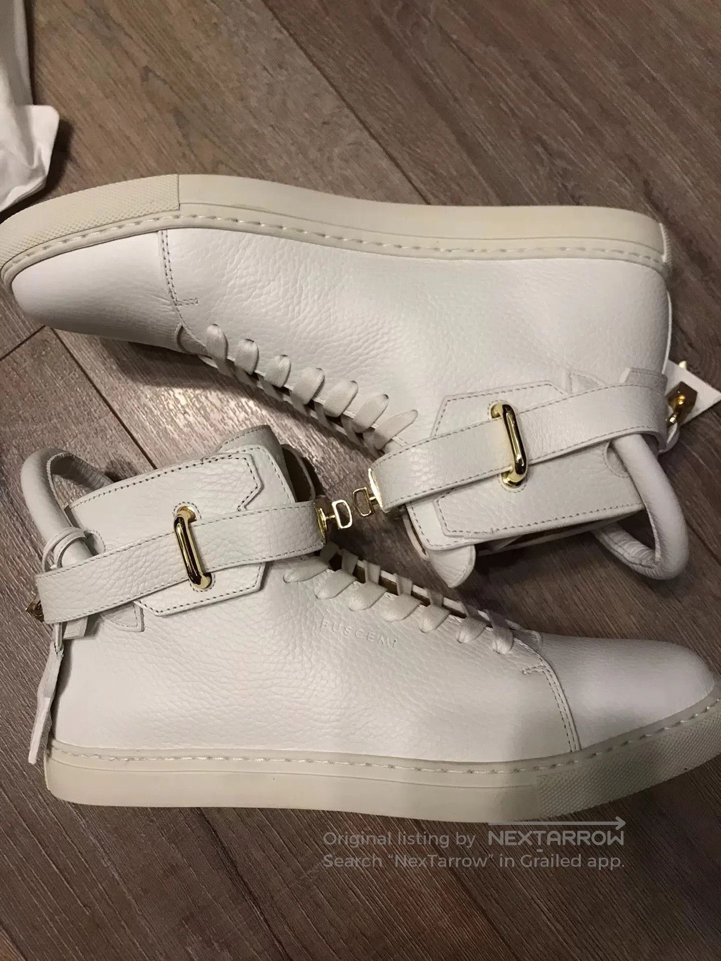 Buscemi Buscemi White High-Top Leather Shoes. Size US 9 / EU 42 - 7 Thumbnail