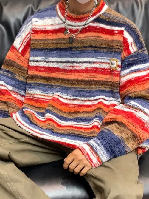 VIBE Stripe Knit Sweater Size US L / EU 52-54 / 3 - 8 Thumbnail
