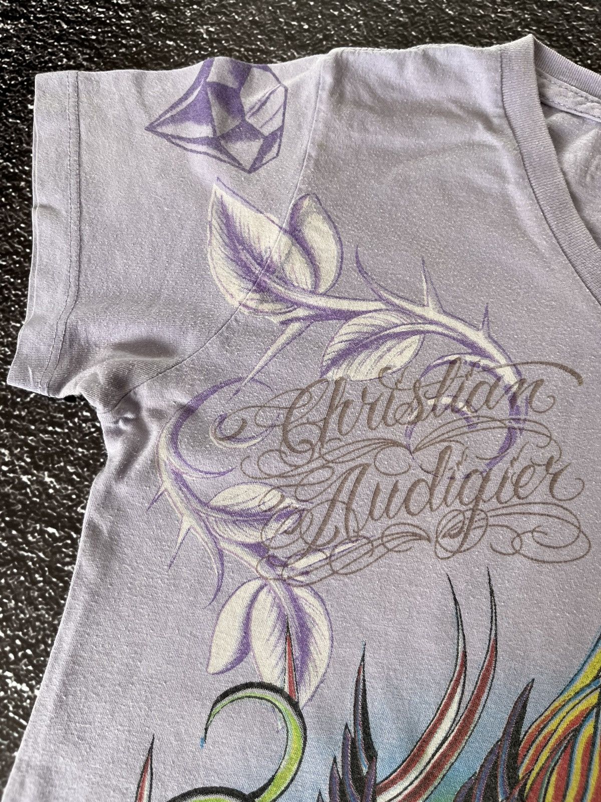 Ed Hardy Vintage Christian Audigier Women’s Tattoo Print T-Shirt Size S / US 4 / IT 40 - 5 Thumbnail