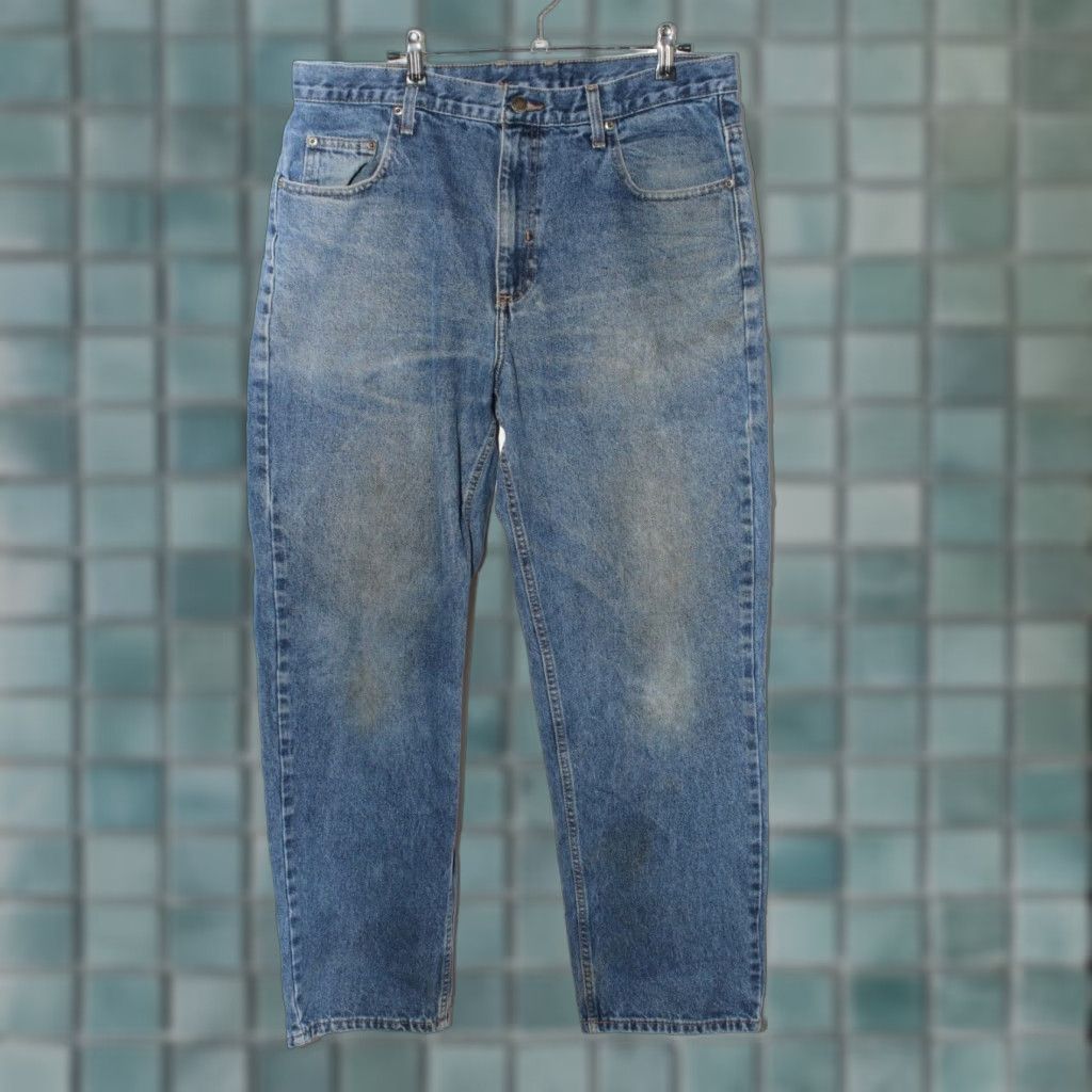 Vintage Member's Mark Men’s Regular Fit Distressed Straight Denim Jeans Size 34x30 Blue Size US 34 / EU 50 - 1 Thumbnail