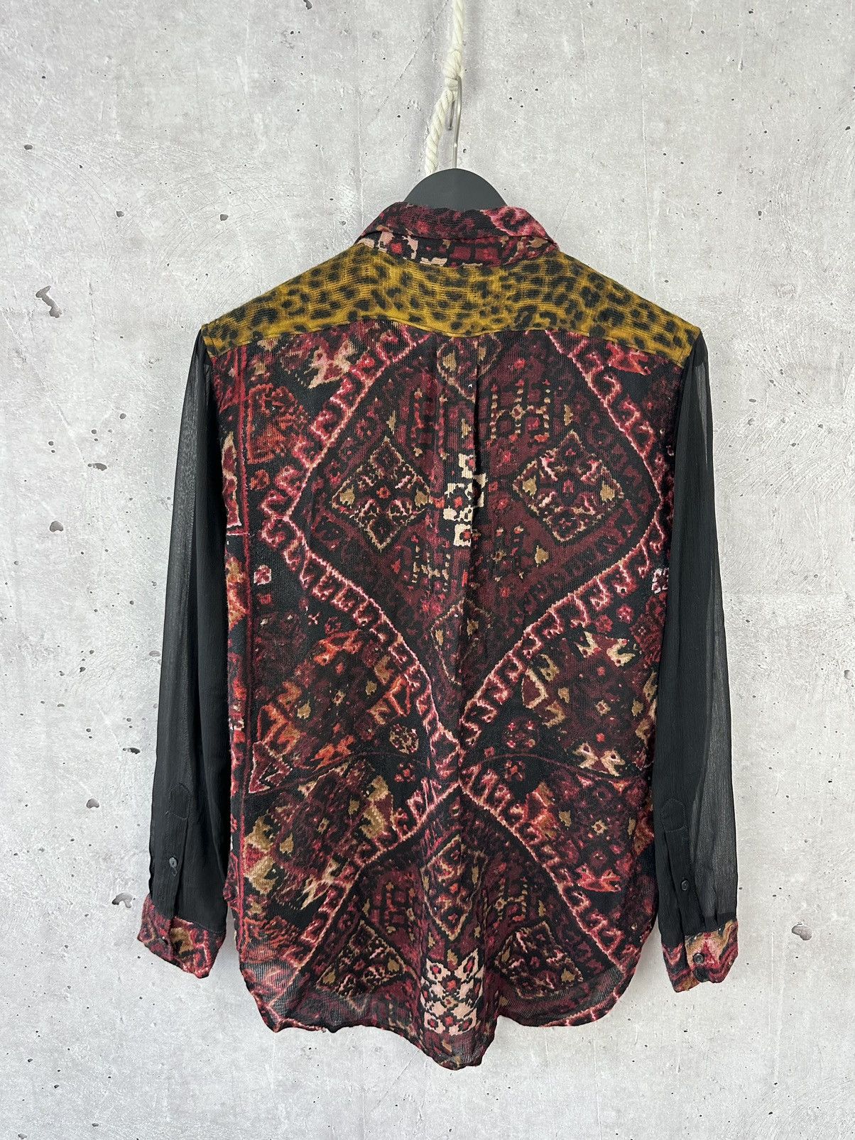 Denim & Supply Ralph Lauren × Vintage Denim&Supply Ralph Laurent Leopard Aztec Printed Mesh Shirt Size M / US 6-8 / IT 42-44 - 9 Thumbnail