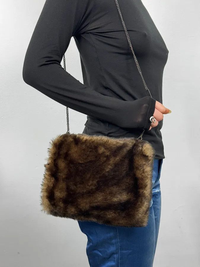 Jean Paul Gaultier 2000s Jean Paul Gaultier Faux Fur Shoulder Bag Size ONE SIZE - 1 Thumbnail