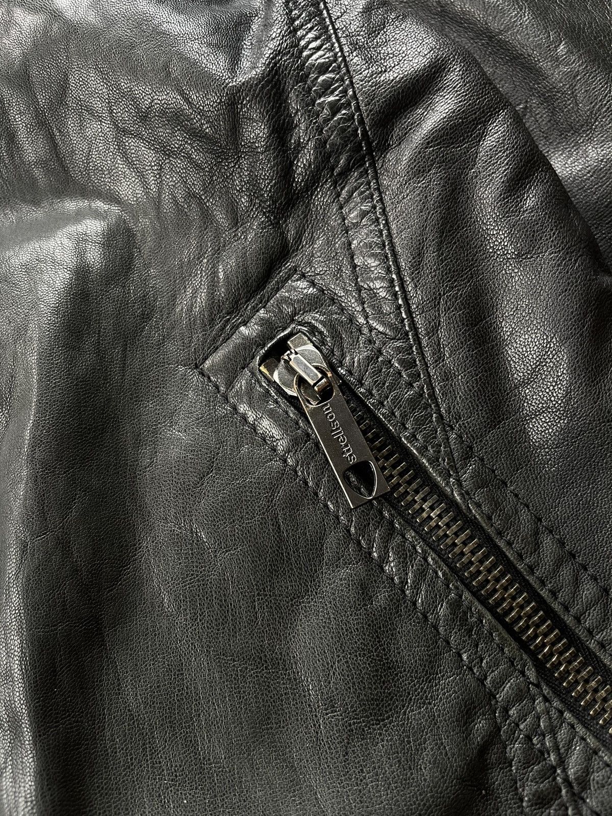 Genuine Leather × Strellson Strellson Leather Zip Biker Goal Nappa Taylor Swiss Jacket Size US S / EU 44-46 / 1 - 7 Thumbnail