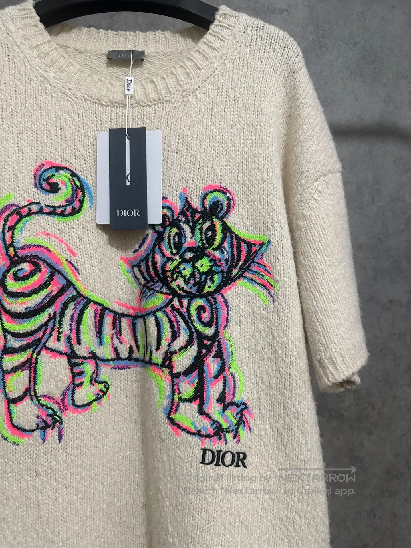 Dior DIOR x KENNY SCHARF Embroidered Tiger Knit Tee. Size US XL / EU 56 / 4 - 2 Thumbnail
