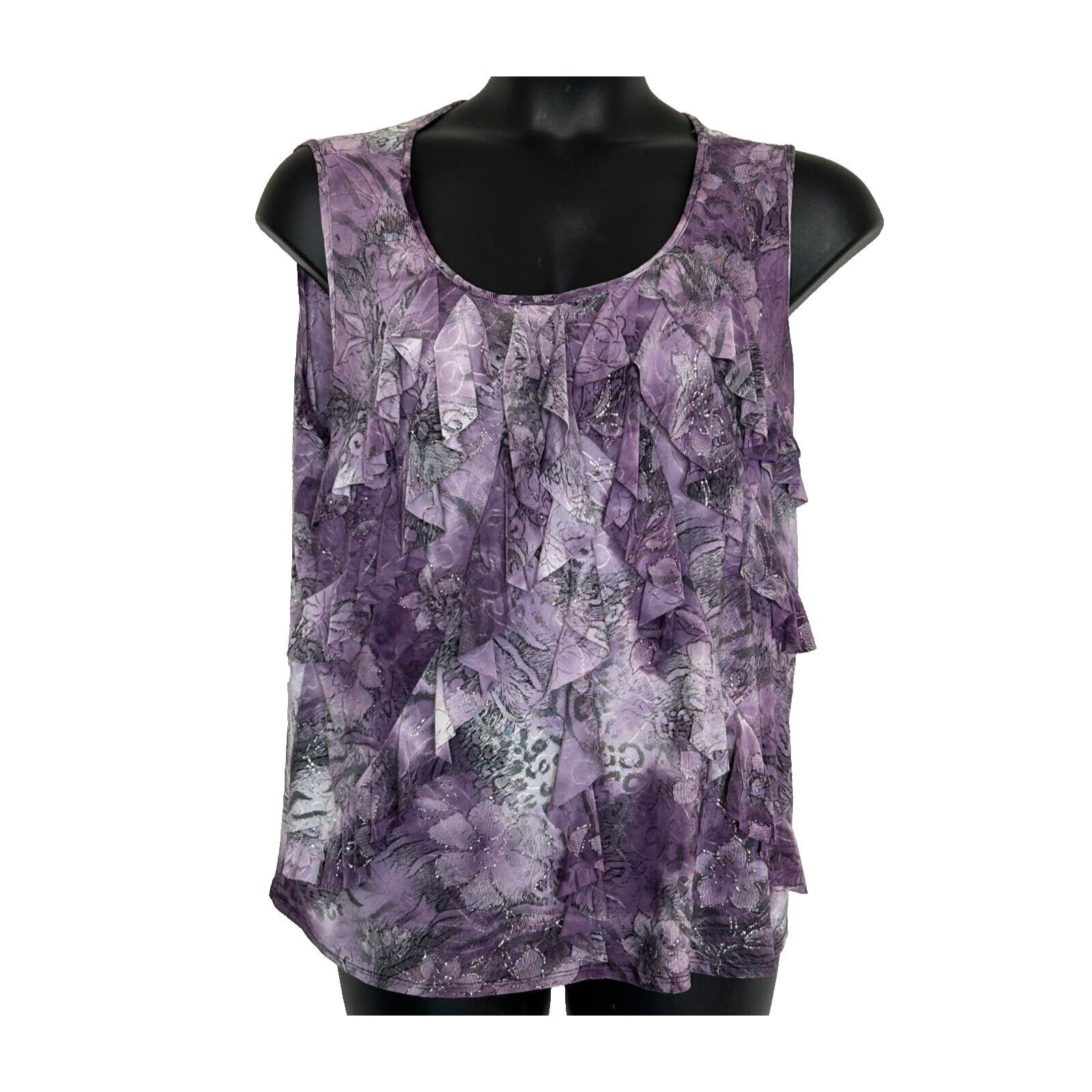 Other Womens purple and silver plus size 22 Dressbarn sleeveless t Size 3XL / US 20-22 - 1 Thumbnail