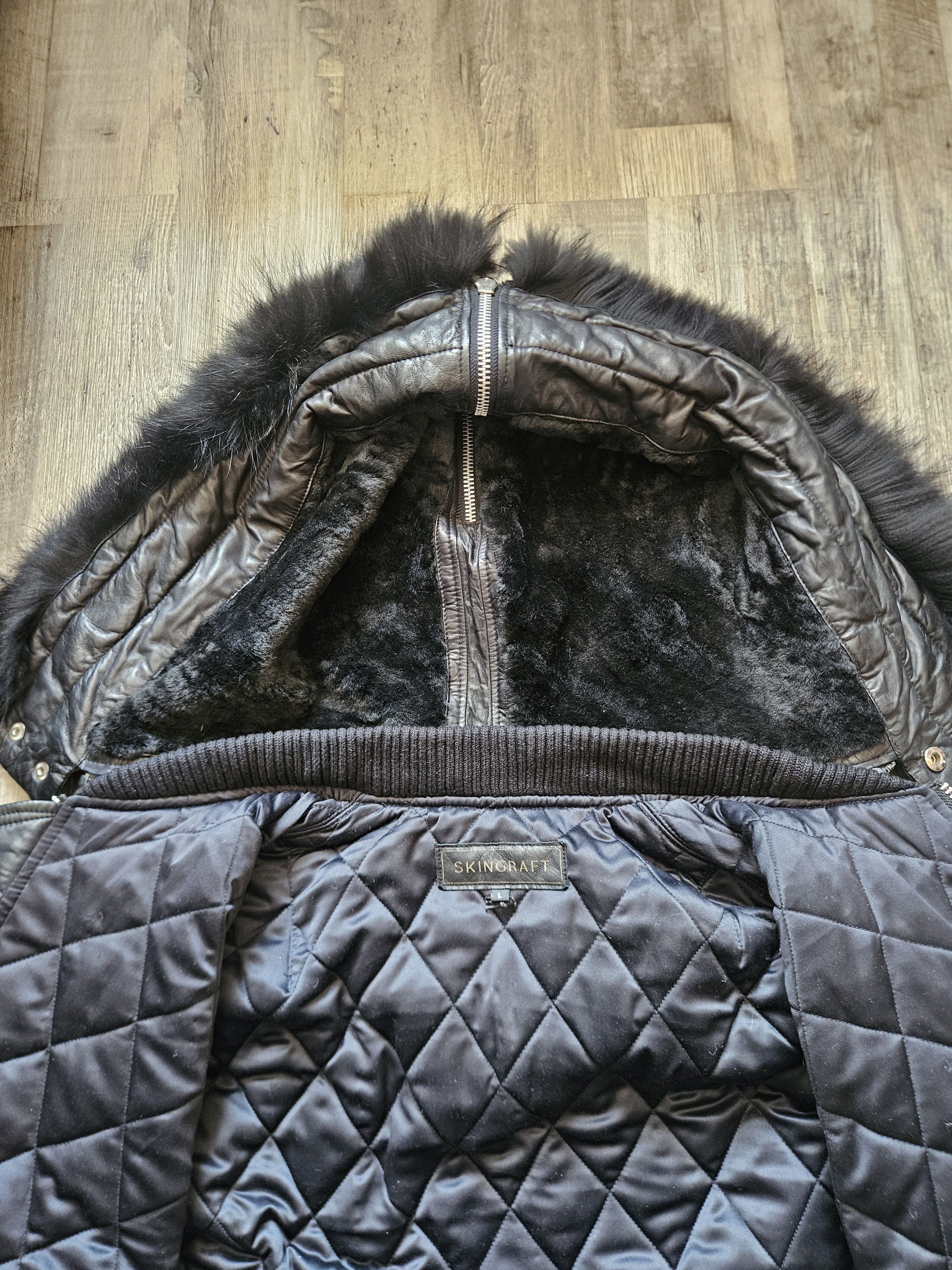 SKINGRAFT Black Leather Bomber Jacket / Skin Graft / Jonny Cotta Size US L / EU 52-54 / 3 - 9 Thumbnail