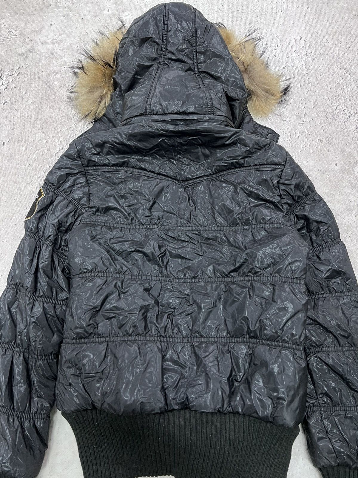 2000s Japanese Punk Grunge Fur PUFFER Jacket opium style