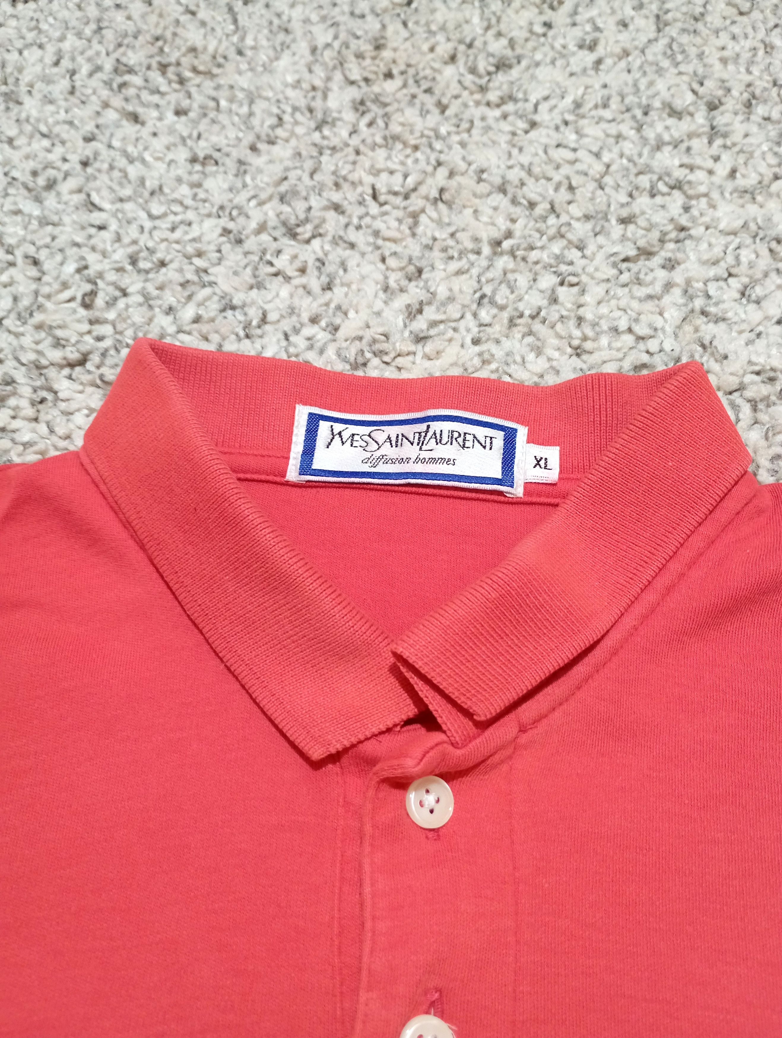 Yves Saint Laurent Yves Saint Laurent YSL Light Red Polo Shirt – Size XL Size US XL / EU 56 / 4 - 4 Thumbnail