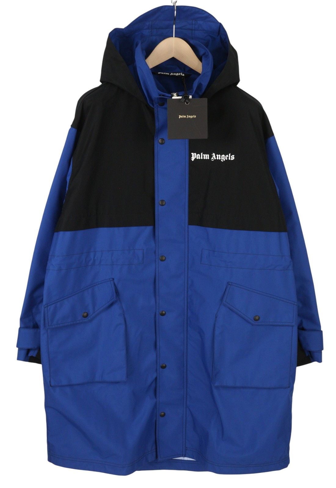 Palm Angels Blue Overcoat S Drawstring Hood Full Zip 86710 Size US S / EU 44-46 / 1 - 2 Thumbnail
