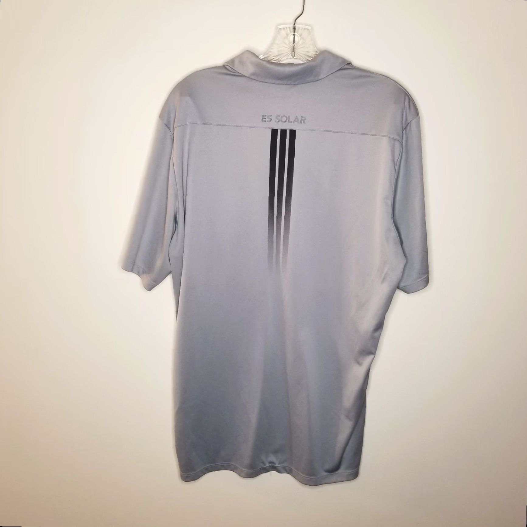 Adidas VINTAGE Adidas Polo Shirt Mens Short Sleeve Gray Large ES Solar 80s Men Size US L / EU 52-54 / 3 - 5 Thumbnail