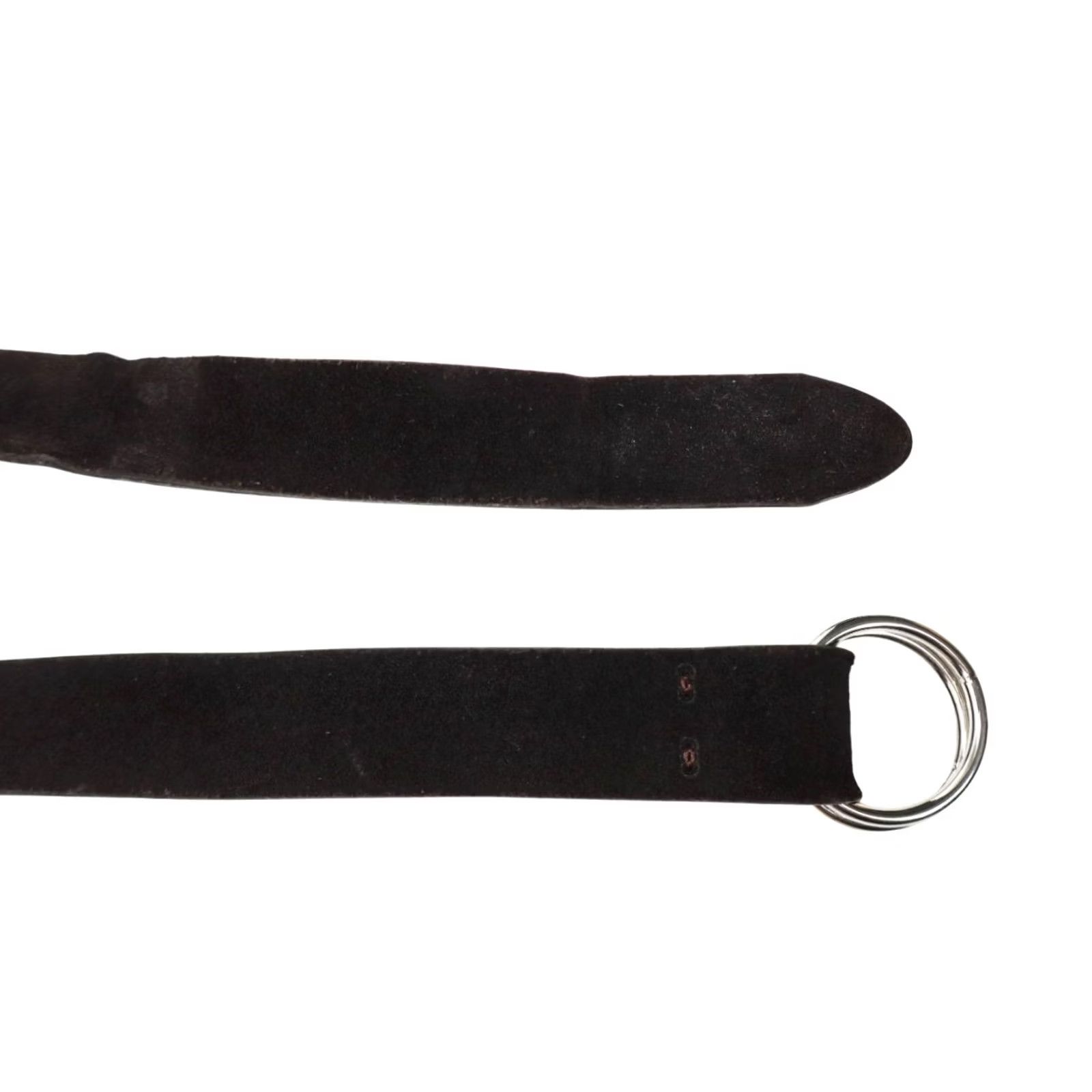 Suitsupply SUITSUPPLY Belt Mens 95 / 38 Brown Genuine Suede Leather Round Buckle Size ONE SIZE - 5 Thumbnail