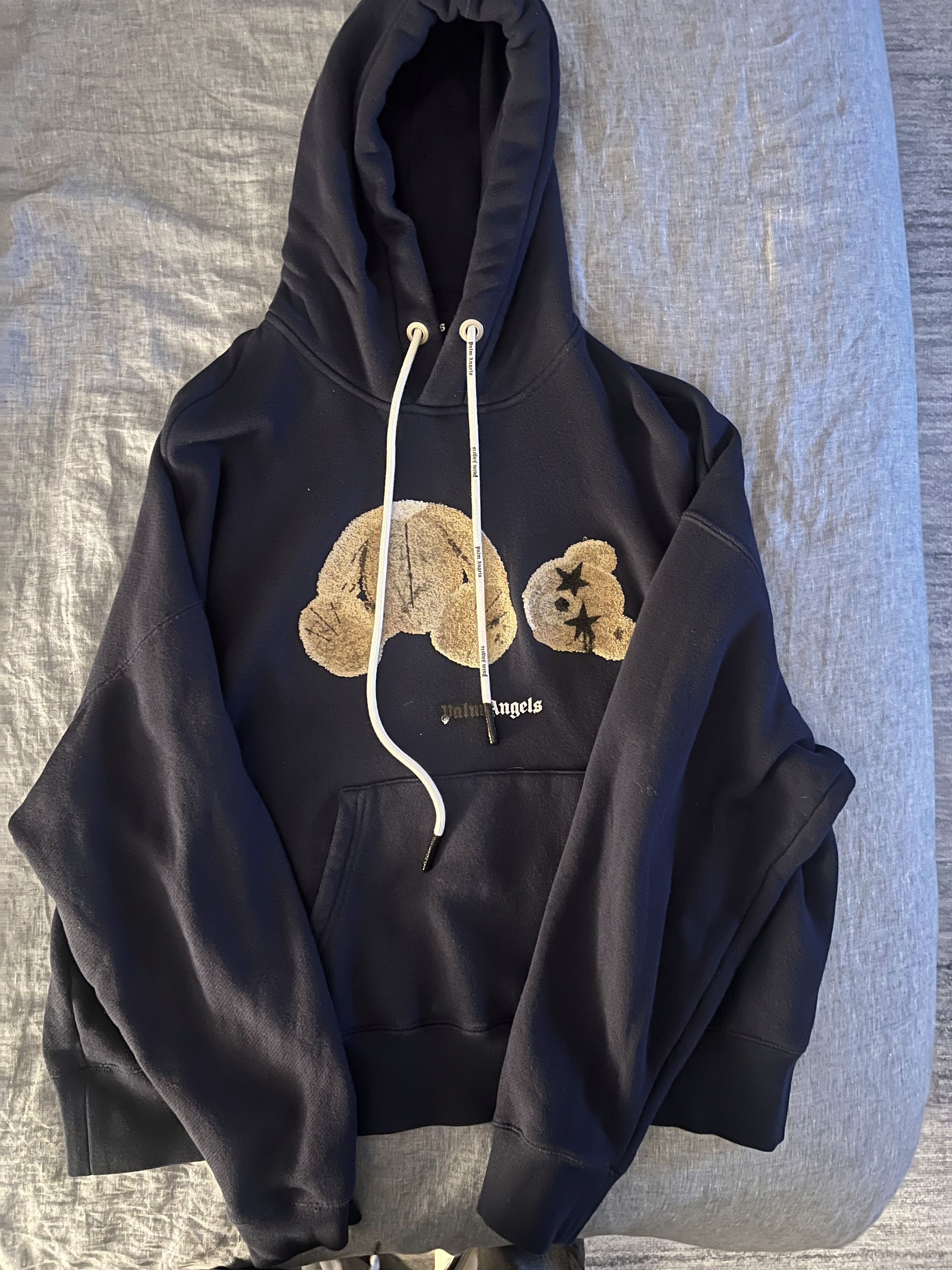 Palm Angels Palm Angels Bear Hoodie Navy Blue Size US M / EU 48-50 / 2 - 1 Thumbnail