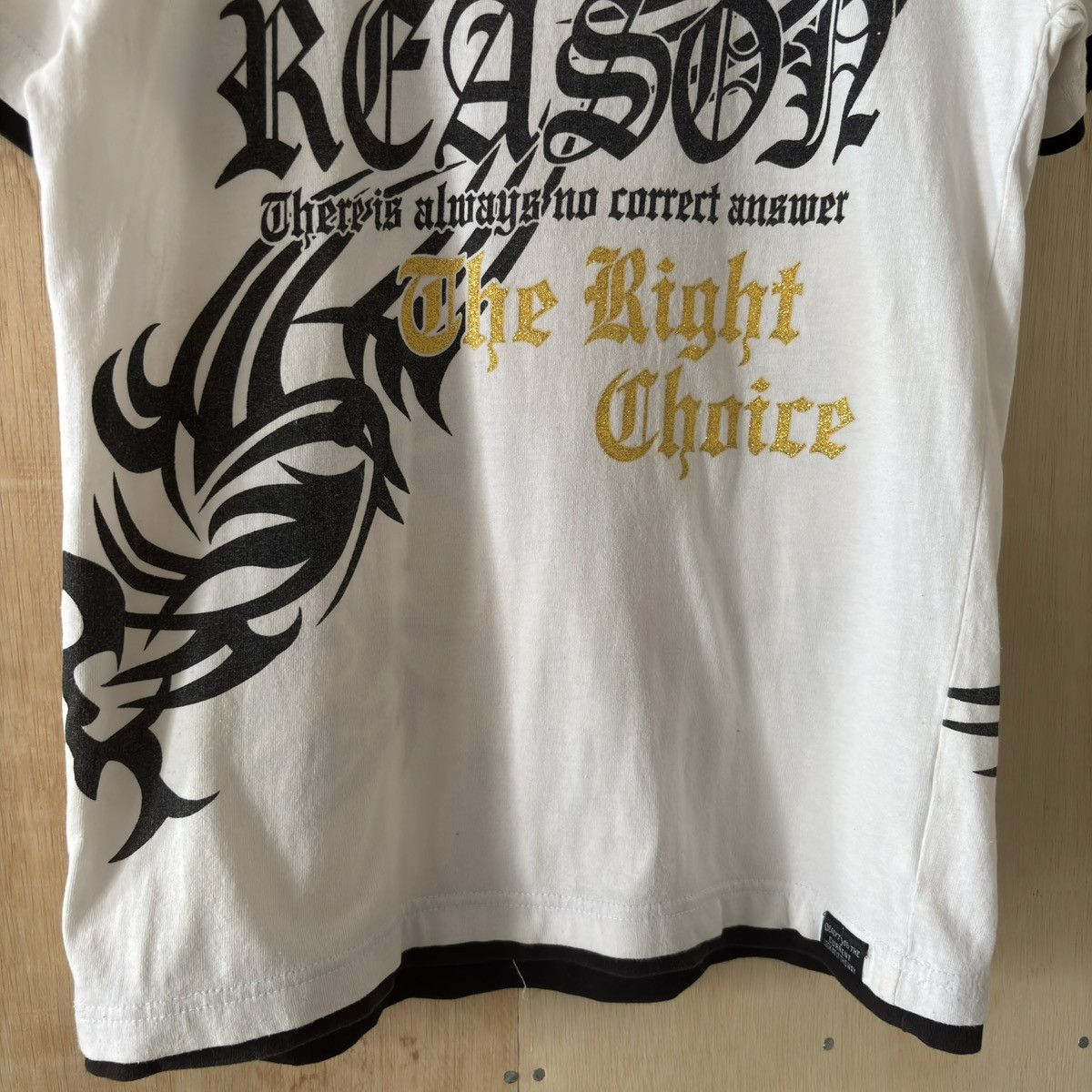 Bullet Noise Y2K Emo Punk Gothic Tattoo Art Pattern Poem Style Tee Size US S / EU 44-46 / 1 - 3 Thumbnail