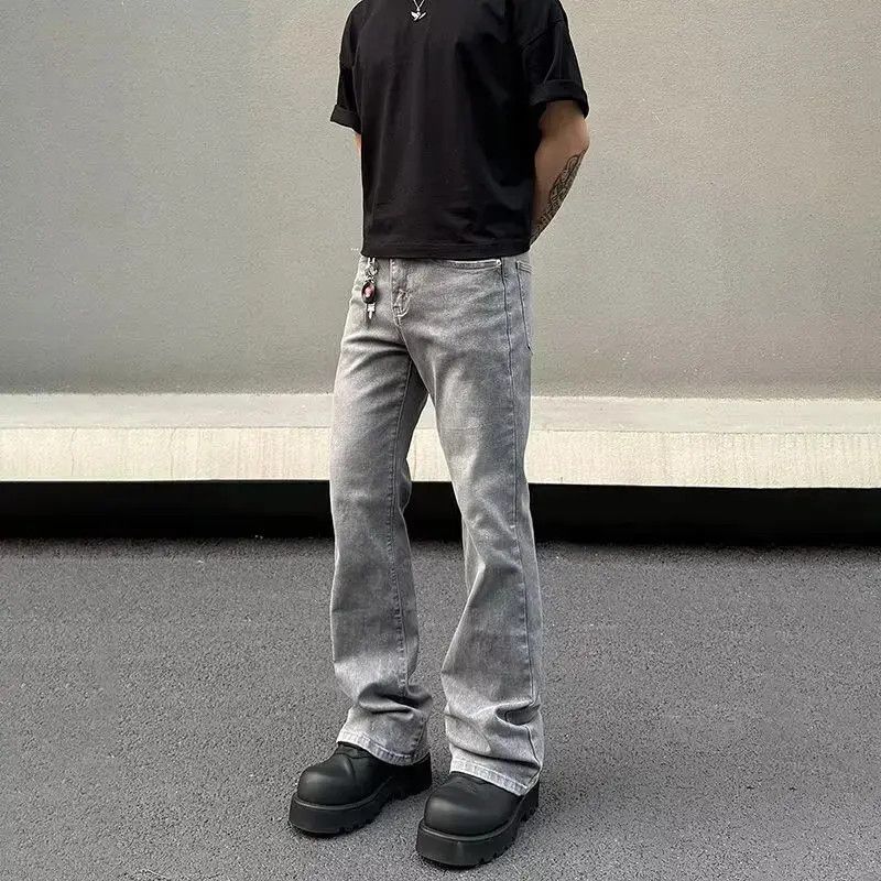 Japanese Brand Retro loose washed micro flared jeans Size US 32 / EU 48 - 2 Thumbnail