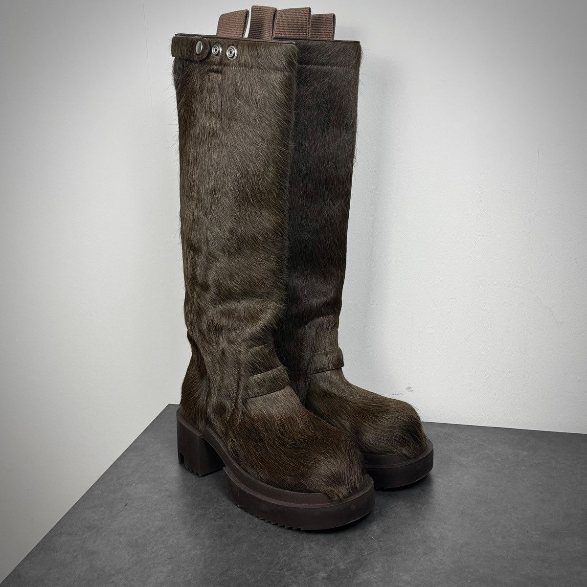 Black Porterville Pull On Bogun Boots by Rick Owens on Sale