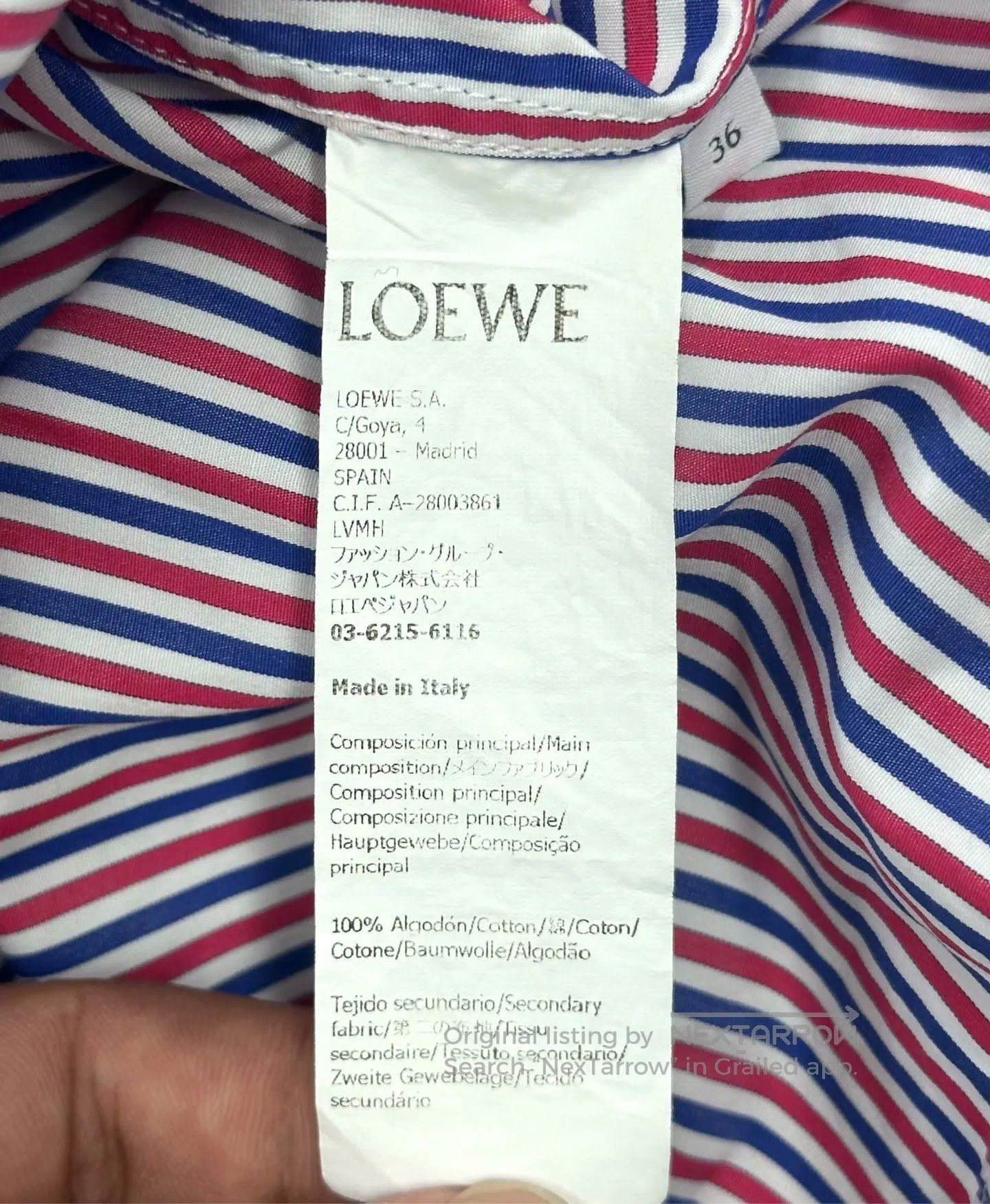 Loewe Loewe Color-block striped arm embroidered logo hooded long Size XS / US 0-2 / IT 36-38 - 4 Thumbnail