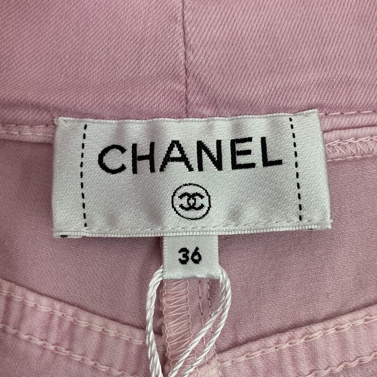 Chanel Chanel Pink Side Woven Tie Straight-leg Denim Pants K26WX Size 25" / US 0 / IT 36 - 7 Thumbnail