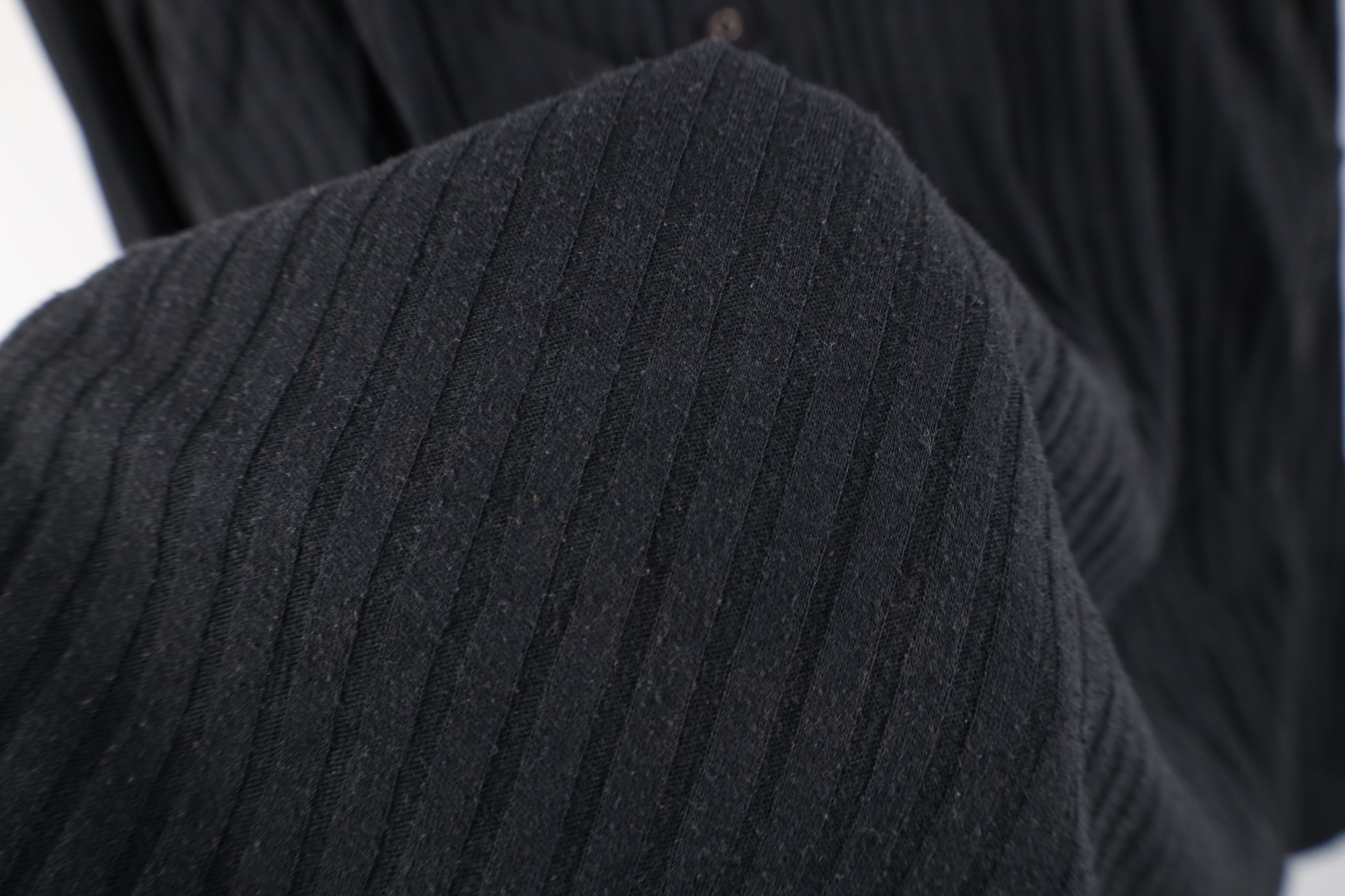 Vintage Vintage 90s Streetwear Ribbed Henley Tunic T-Shirt Black Size 3XL / US 20-22 - 6 Thumbnail