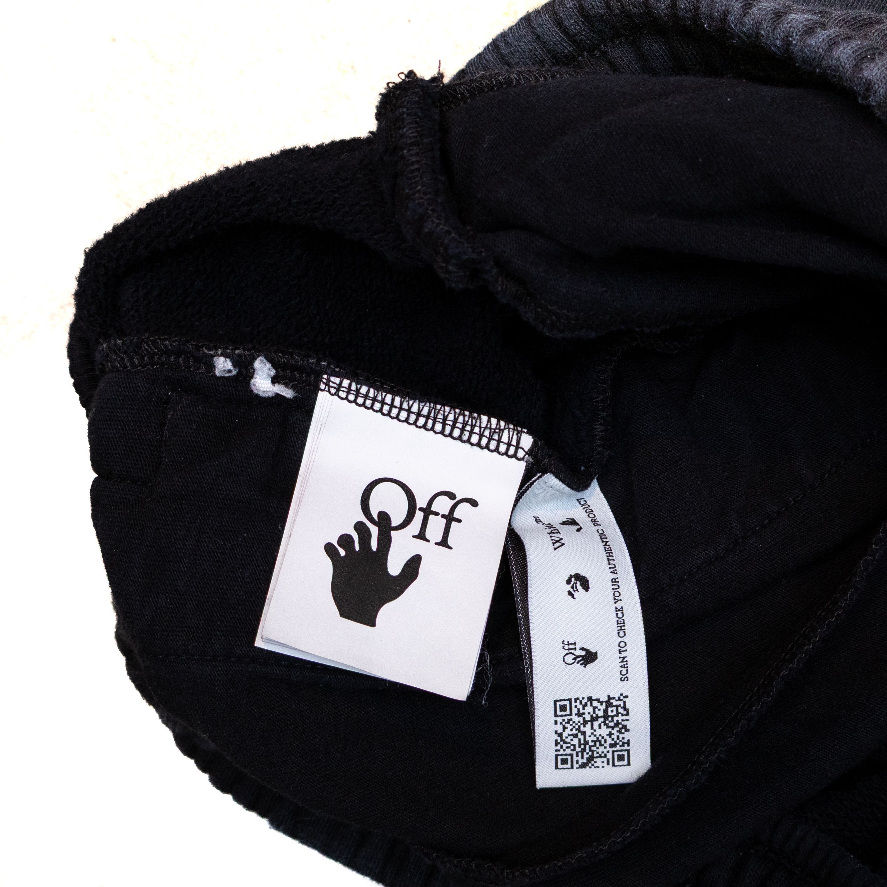 Off-White Off-White Virgil Abloh Men’s Black Cotton Sweat Shorts Logo Size US 36 / EU 52 - 6 Thumbnail